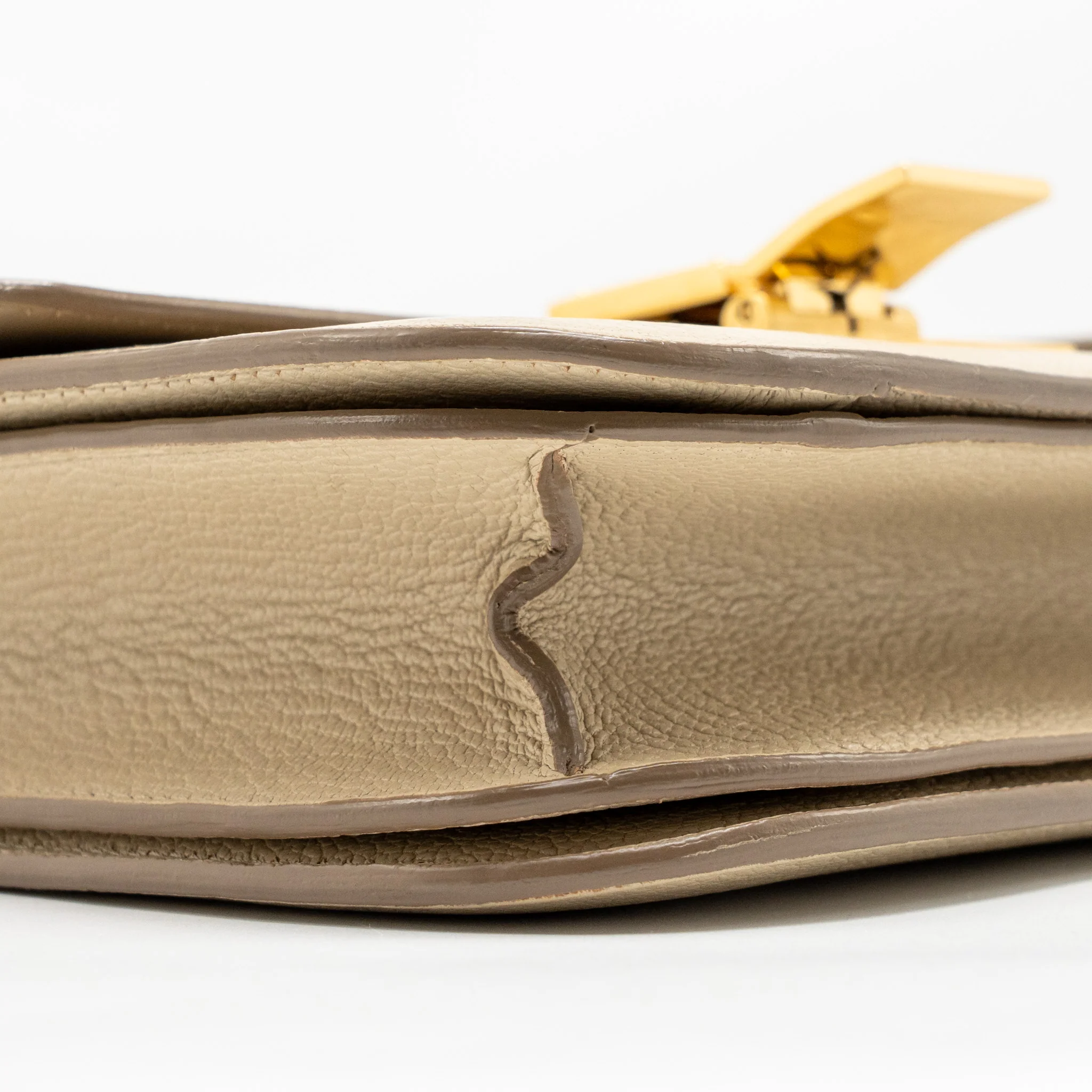 Celine Medium Classic Box Bag Goatskin Beige GHW - Image 6