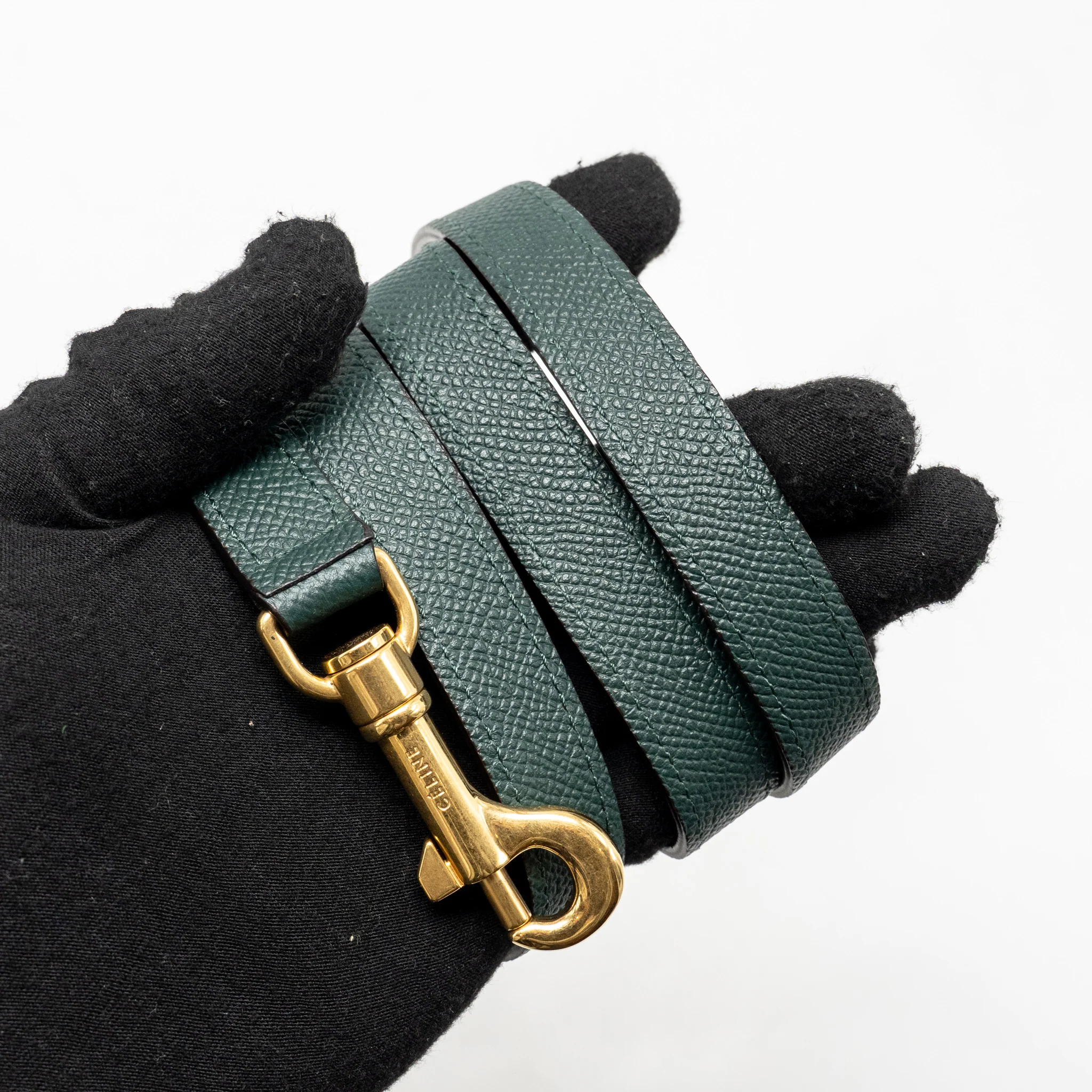 Celine Micro belt bag calfskin green GHW - Image 16