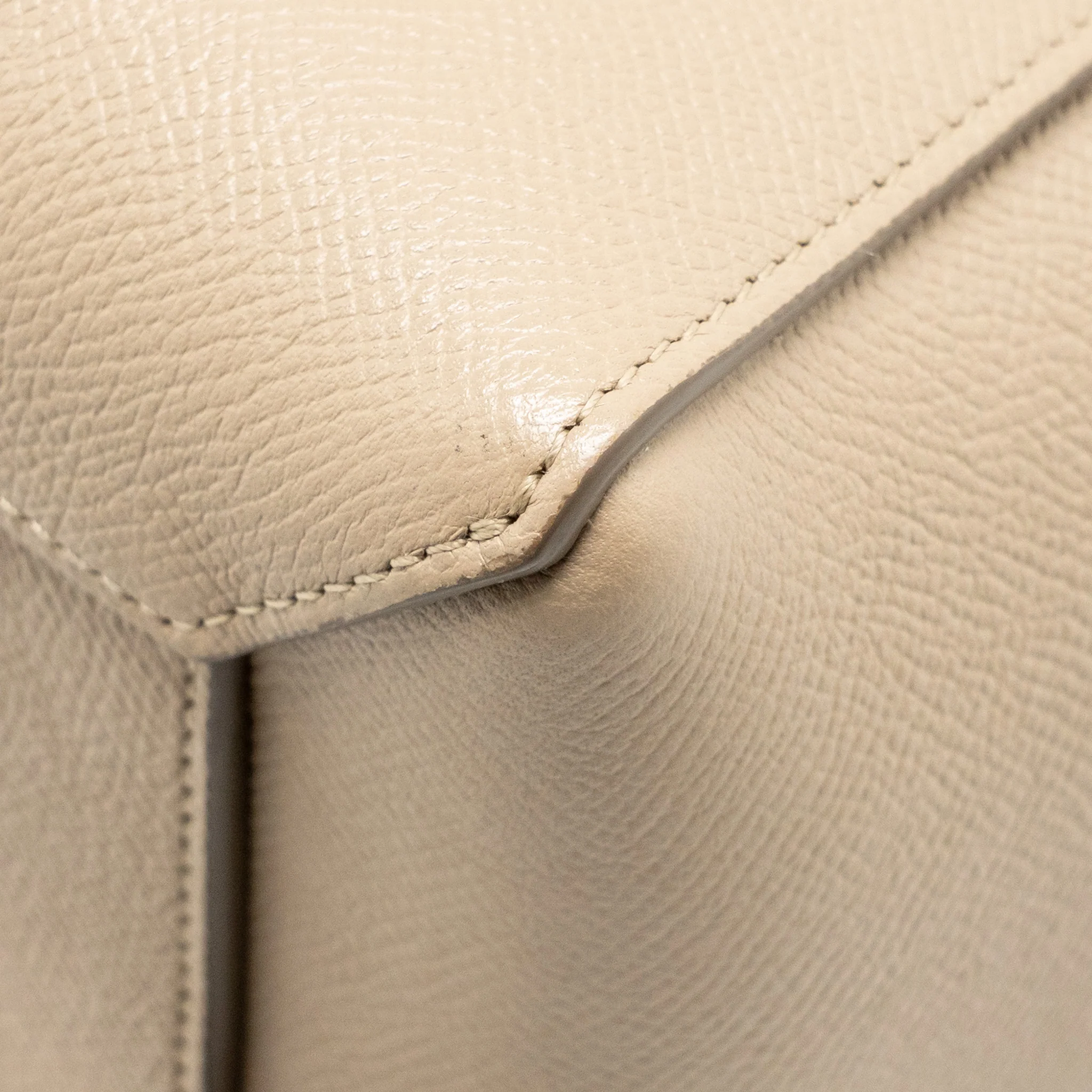 Celine Micro Belt Bag Grained Calfskin Beige GHW - Image 11