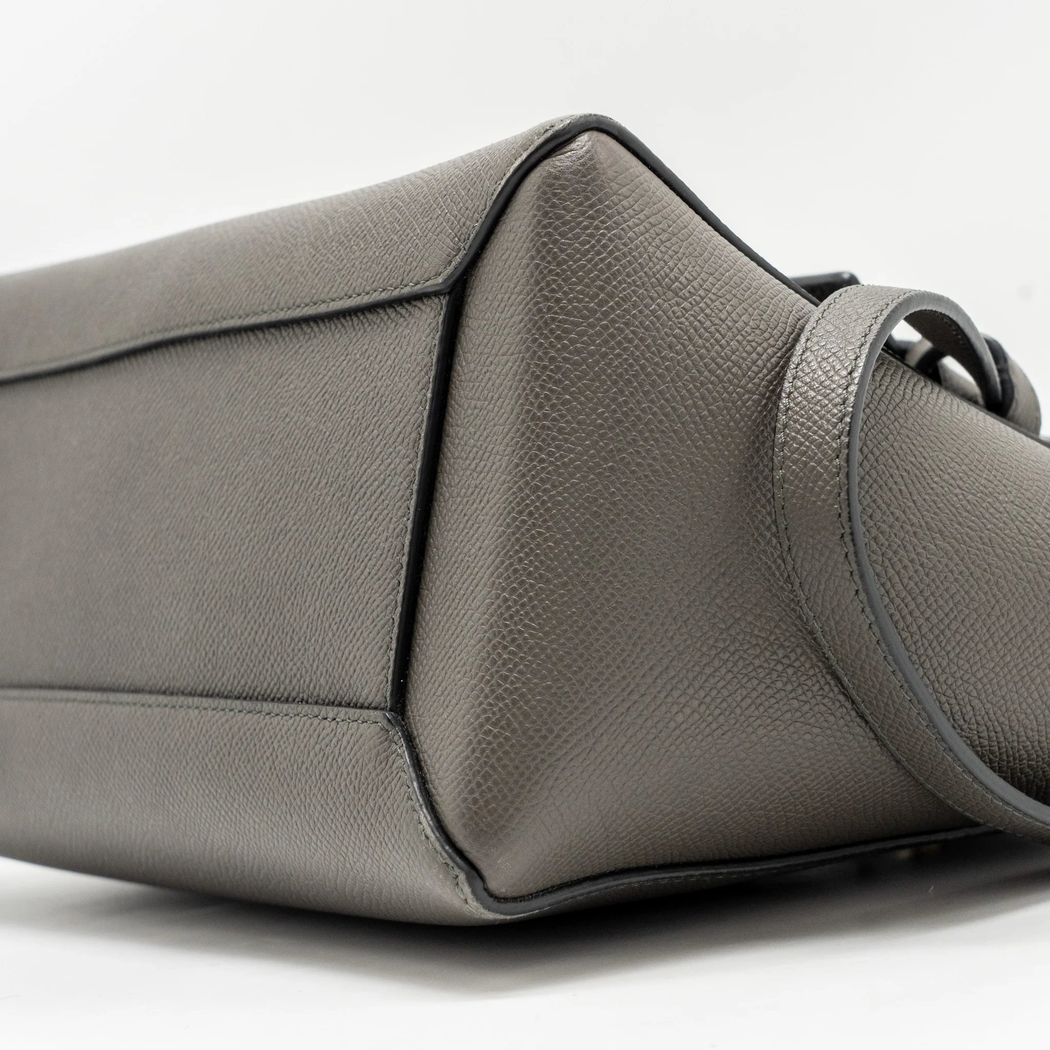 CELINE Micro Belt Bag Grained Calfskin Grey GHW - Image 7
