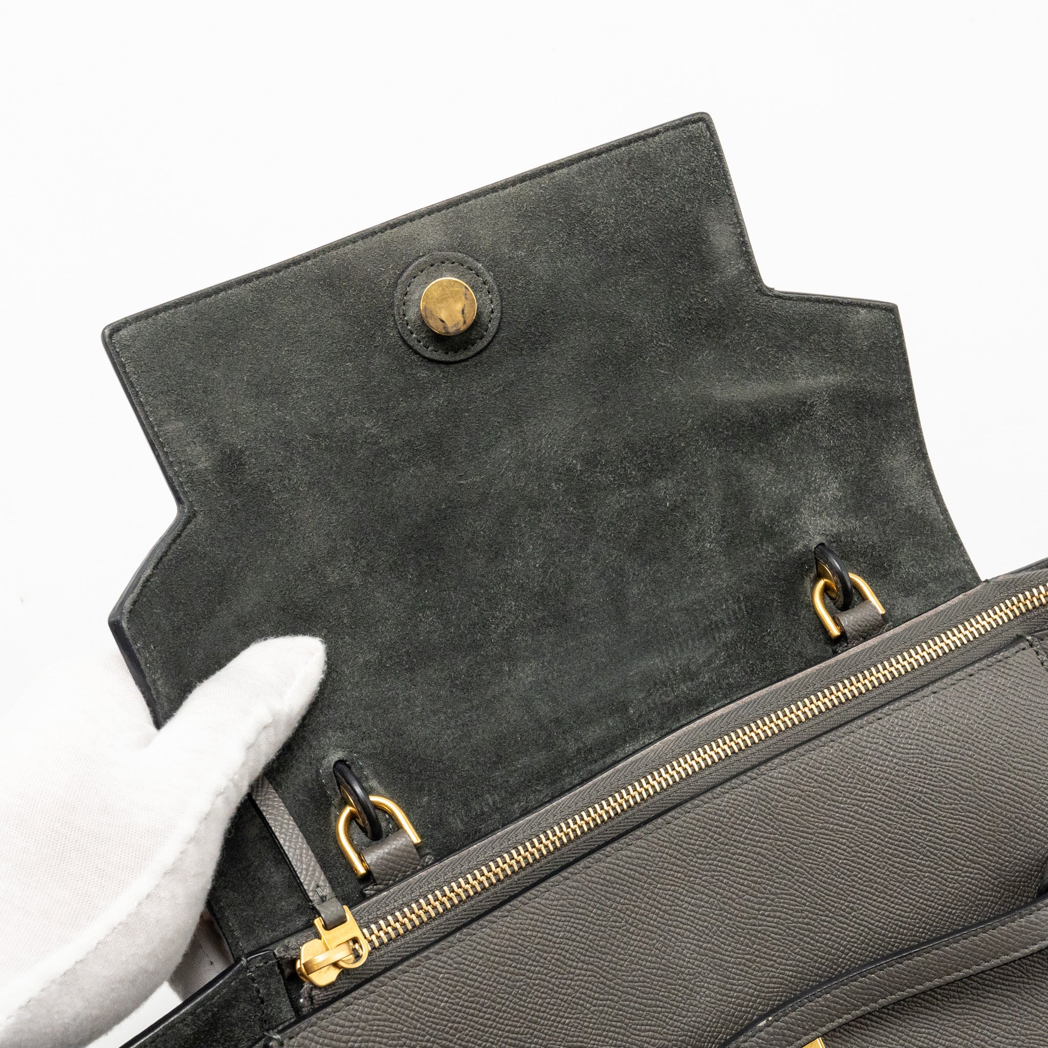 Celine Mini Belt Bag Calfskin Grey GHW - Image 13