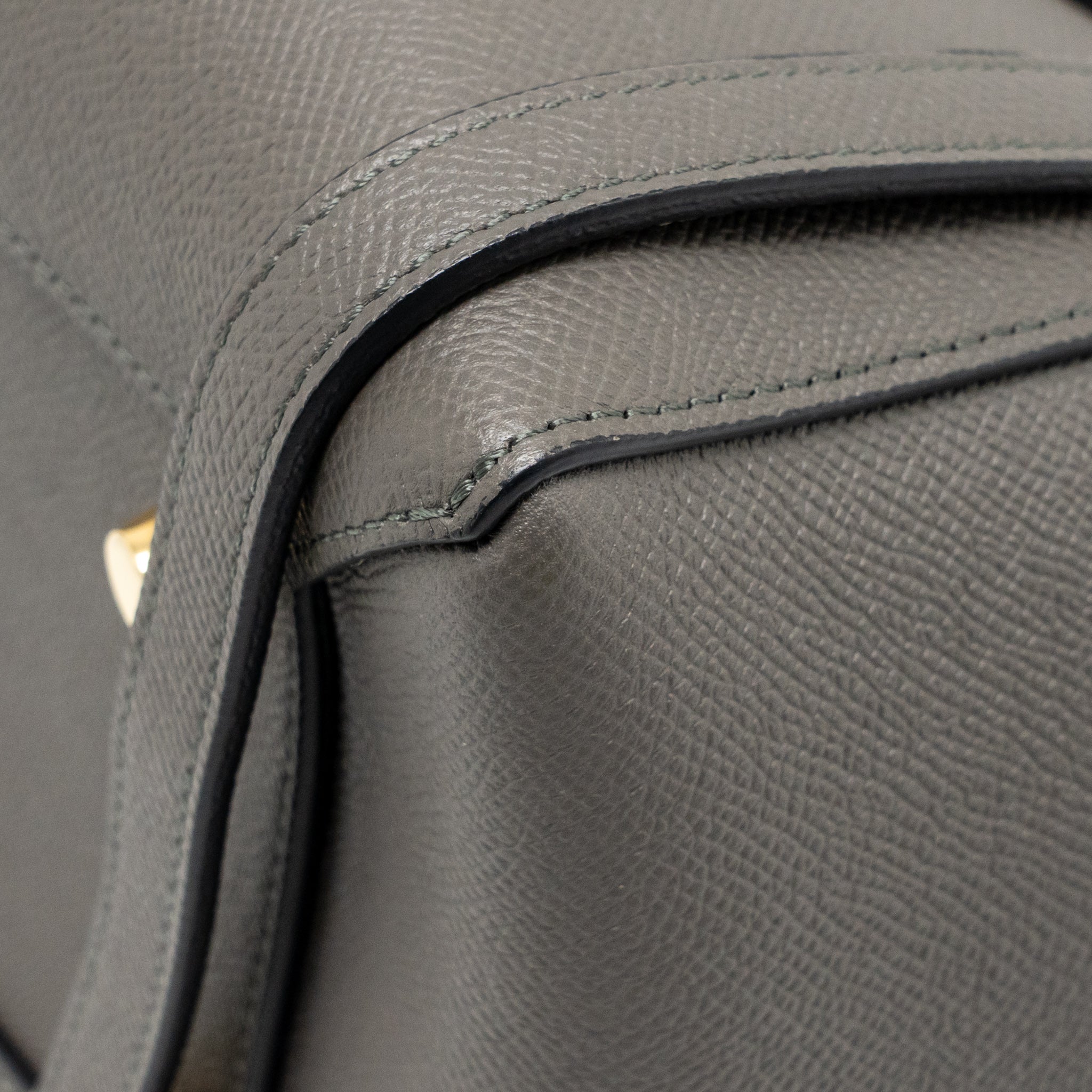 Celine Mini Belt Bag Grained Calfskin Grey GHW - Image 9