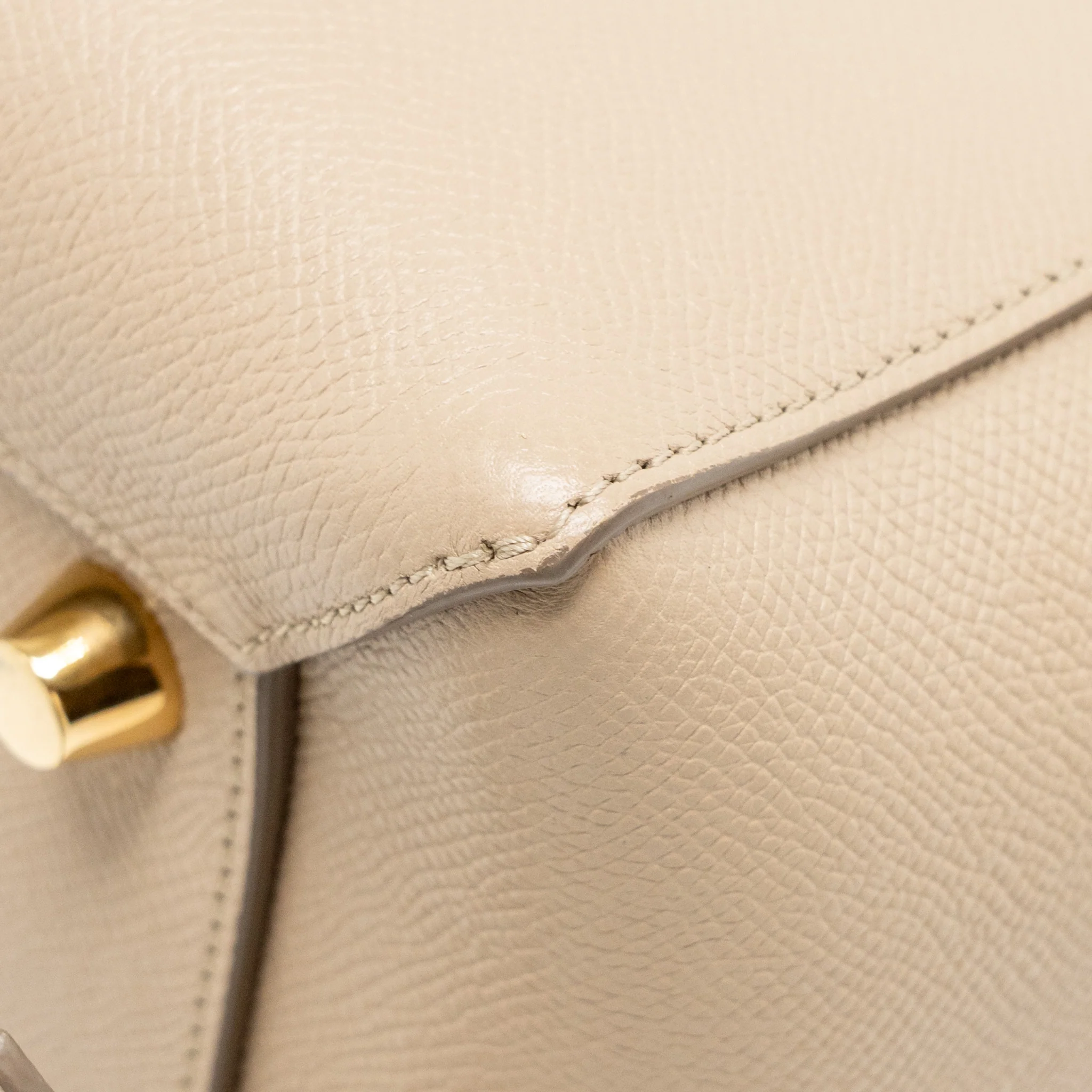 Celine Mini Belt Bag Grained Calfskin Light Taupe GHW - Image 11