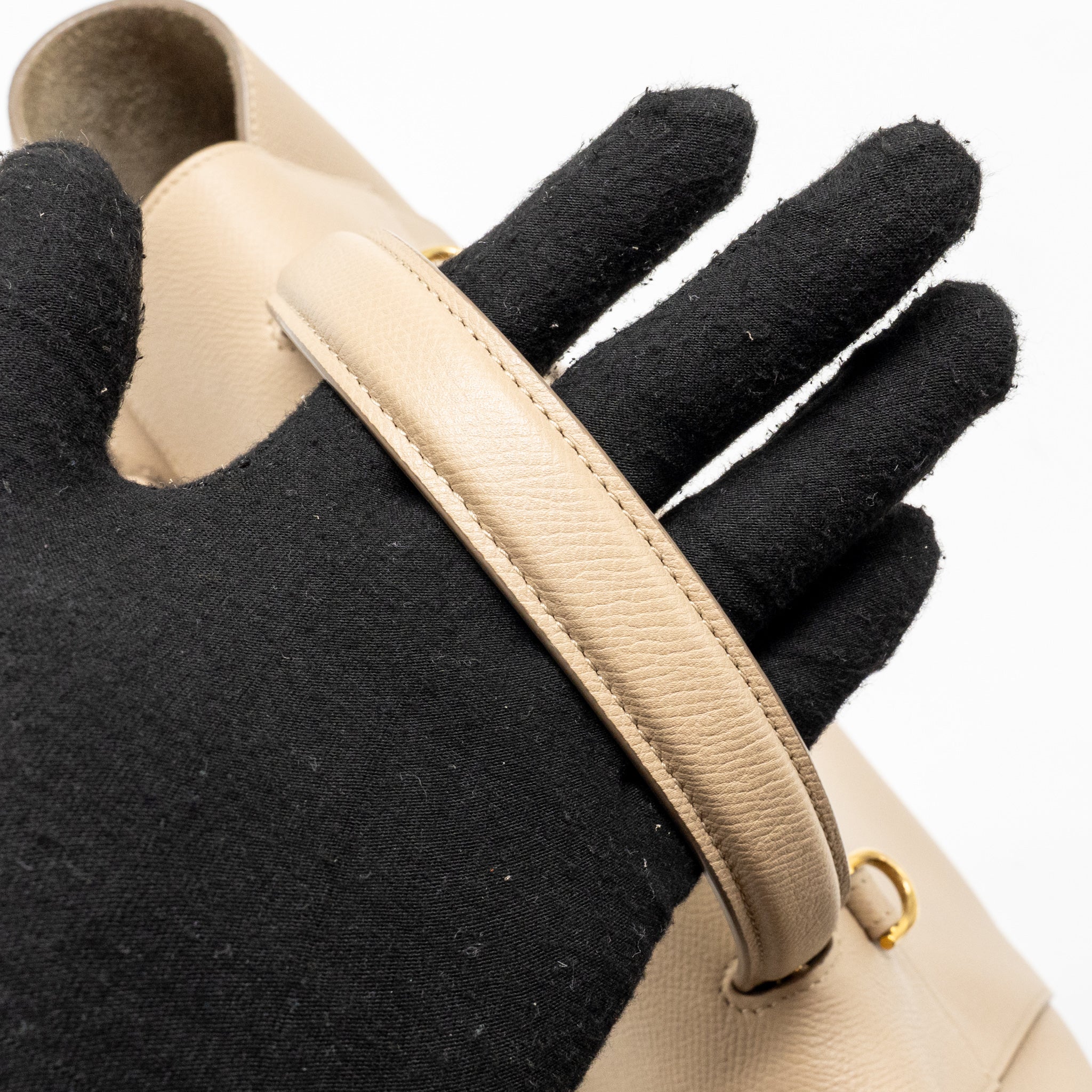Celine Mini Belt Bag Grained Calfskin Light Taupe GHW - Image 12