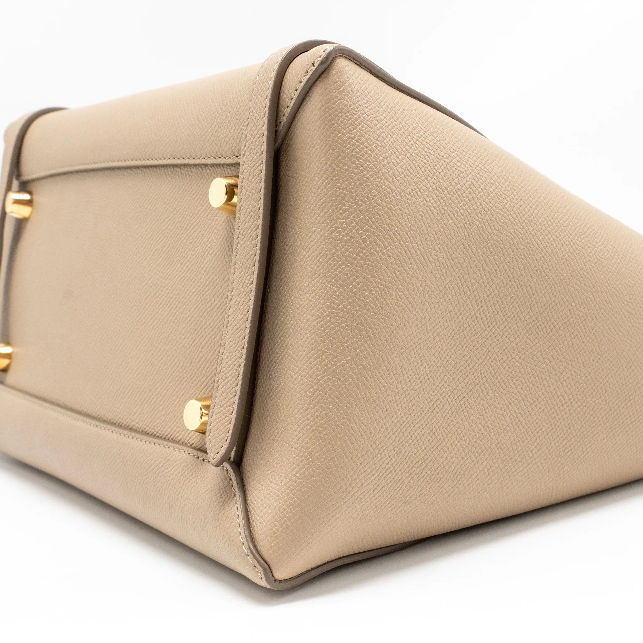 Celine Mini Belt Bag Grained Calfskin Light Taupe GHW - Image 7
