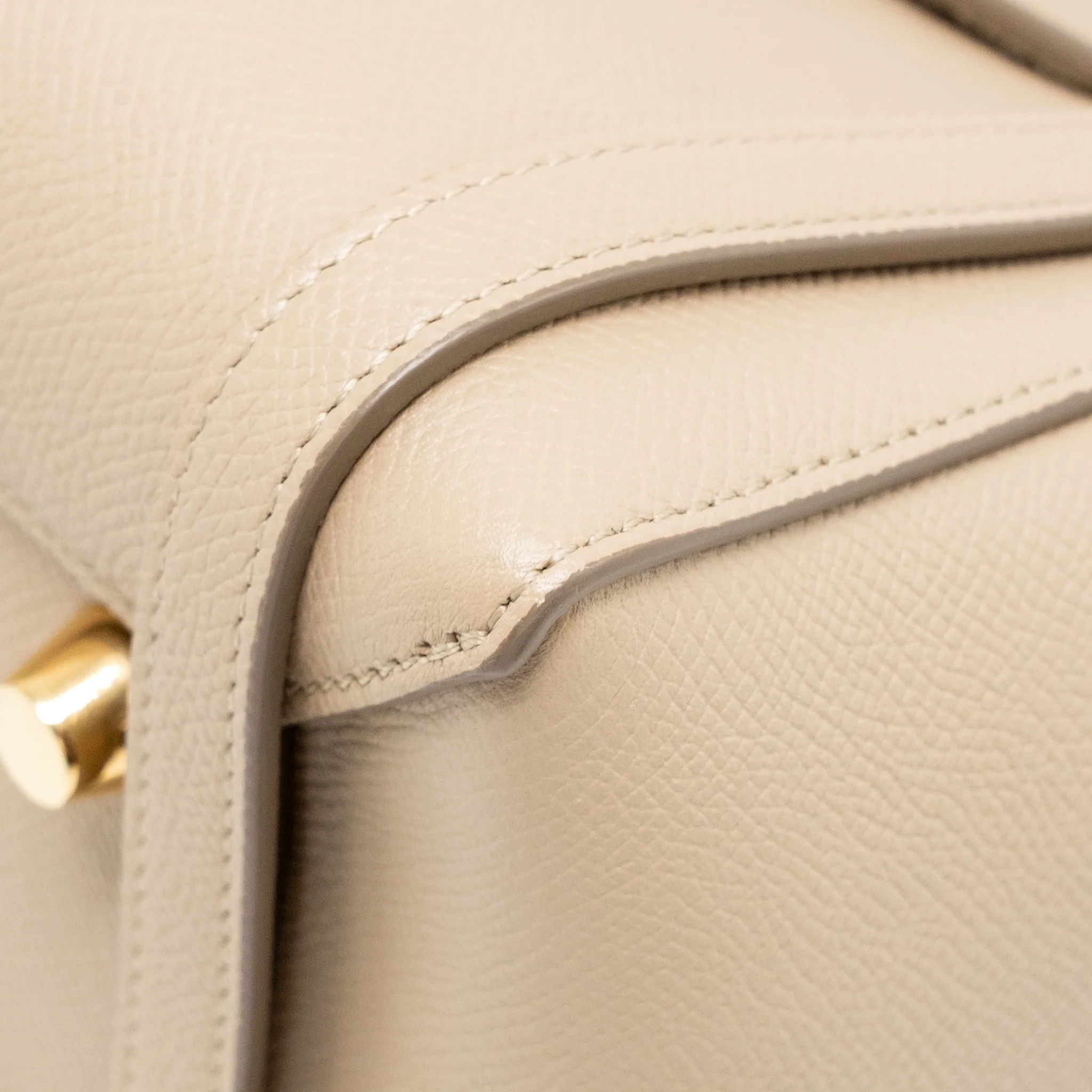 Celine Mini Belt Bag Grained Calfskin Light Taupe GHW - Image 9