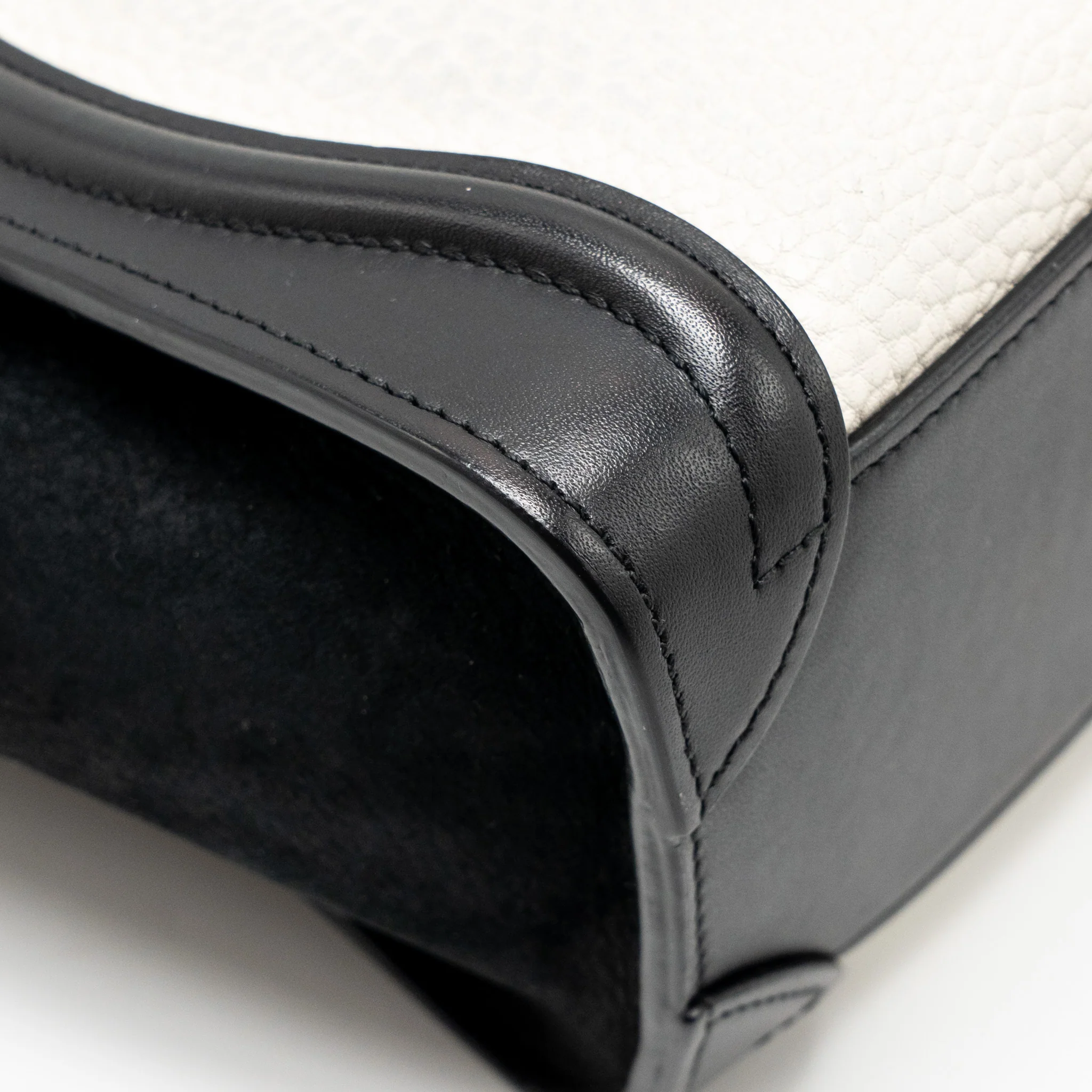 Celine Nano Luggage bag calfskin black / white GHW - Image 11