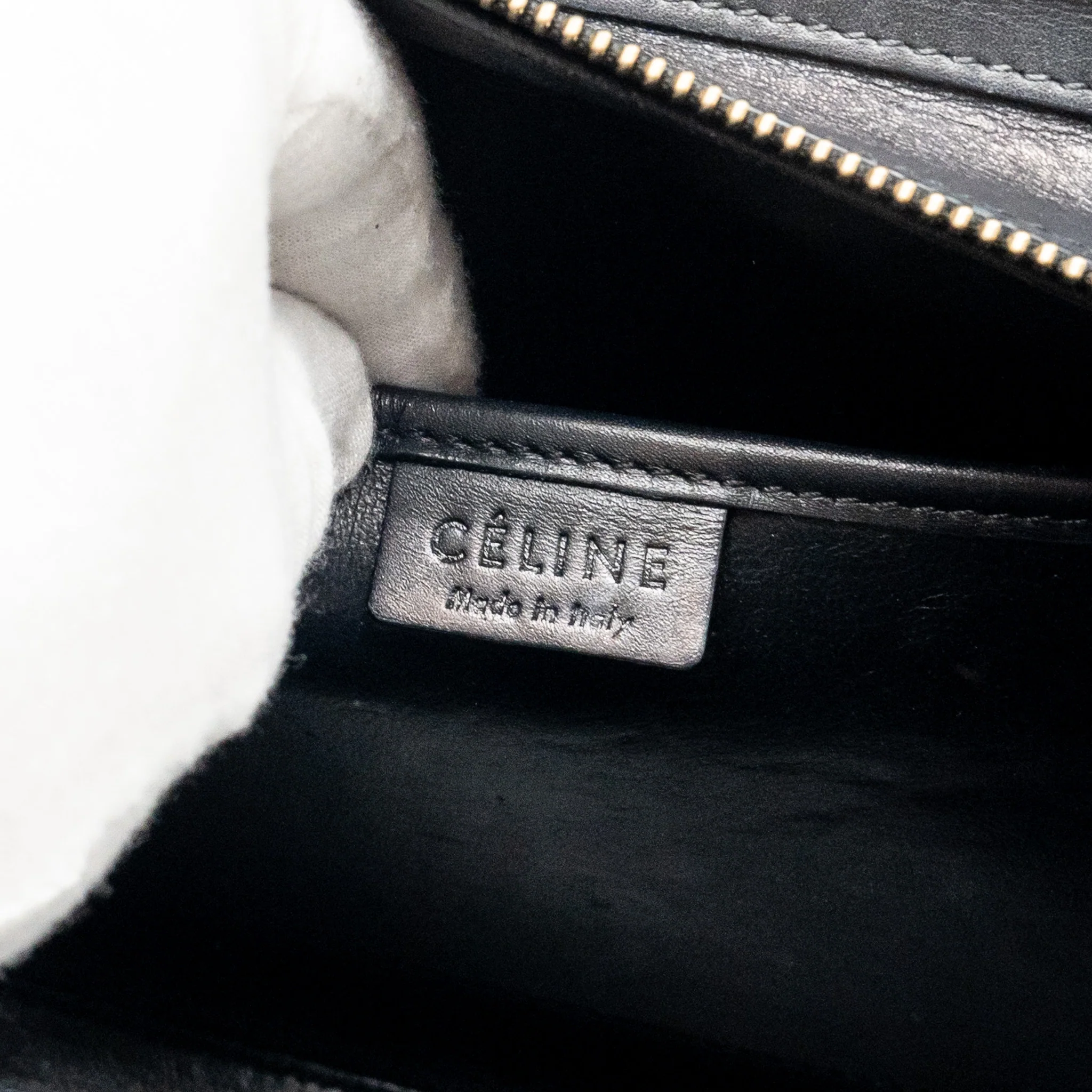Celine Nano Luggage bag calfskin black / white GHW - Image 17