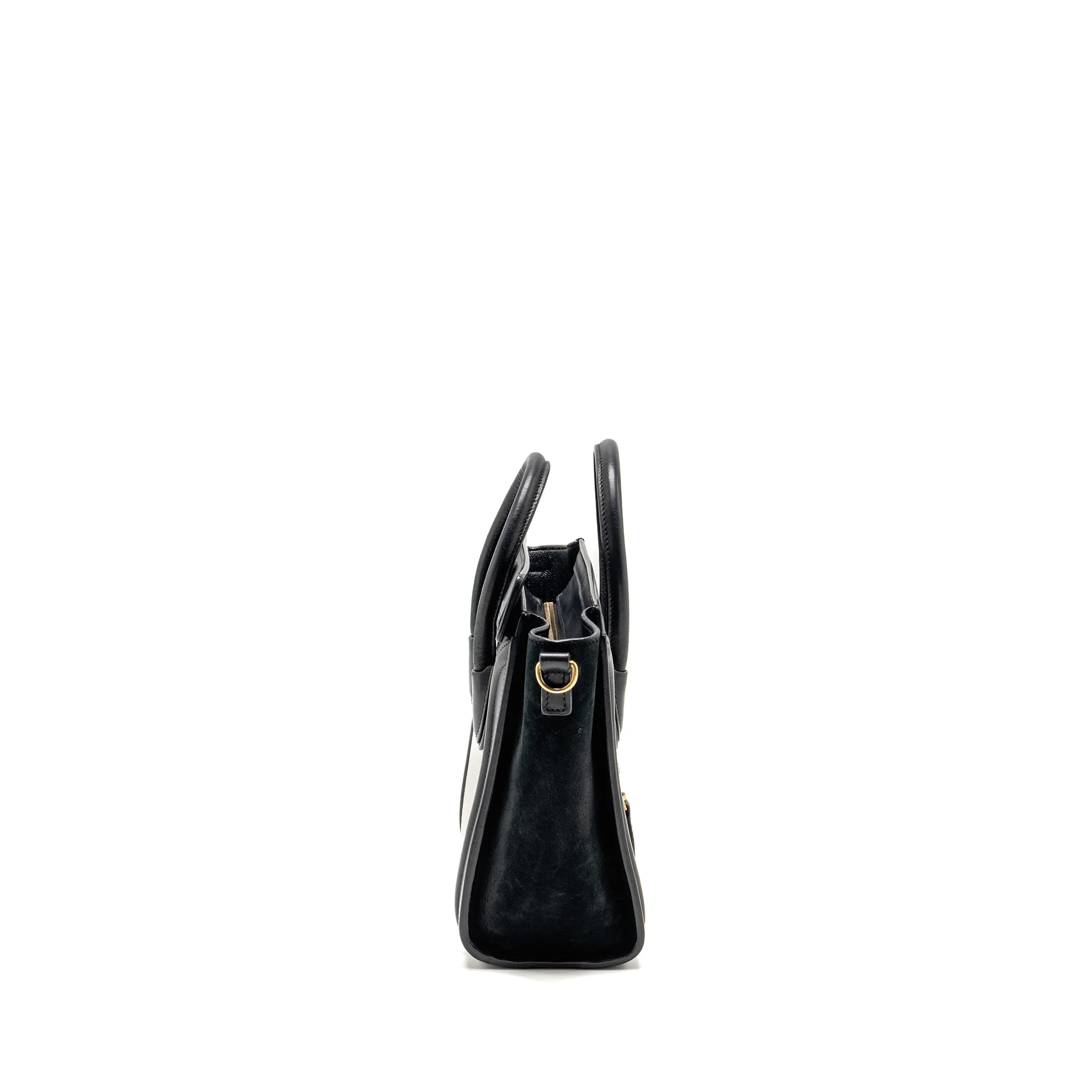 Celine Nano Luggage bag calfskin black / white GHW - Image 4