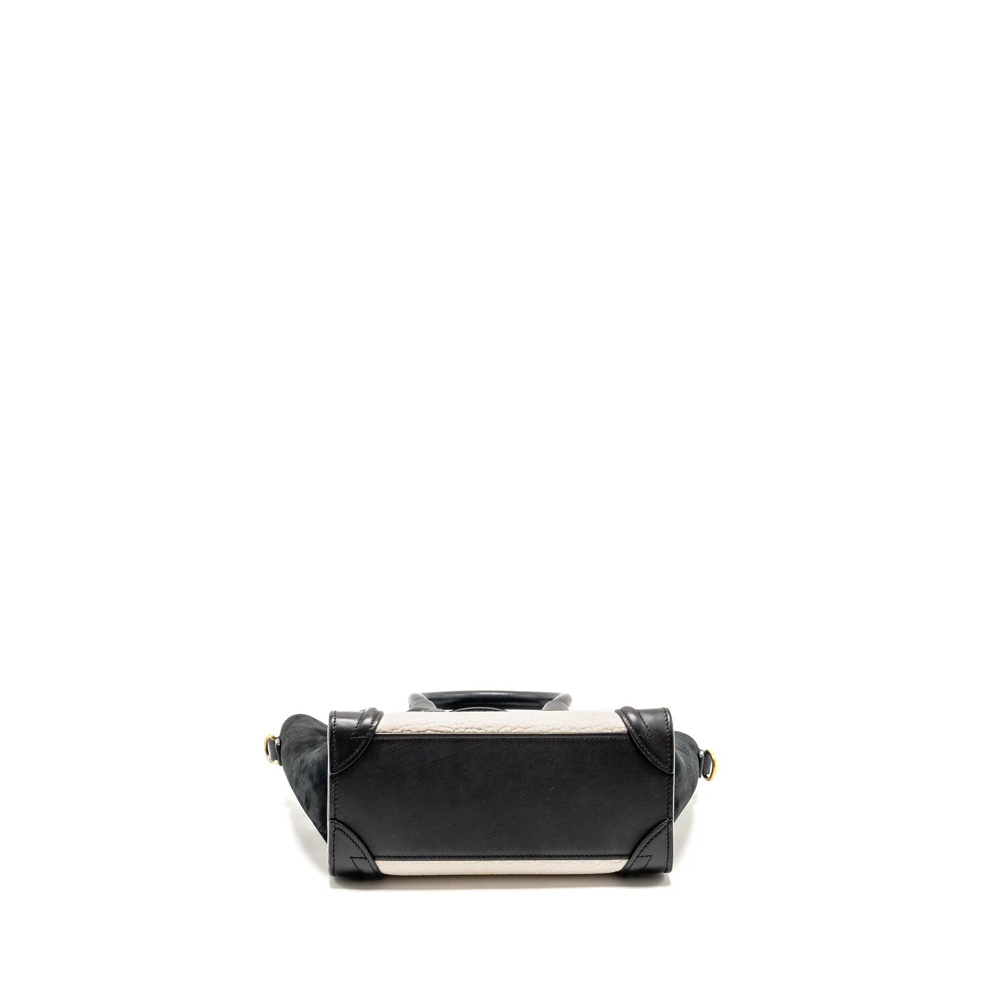 Celine Nano Luggage bag calfskin black / white GHW - Image 5
