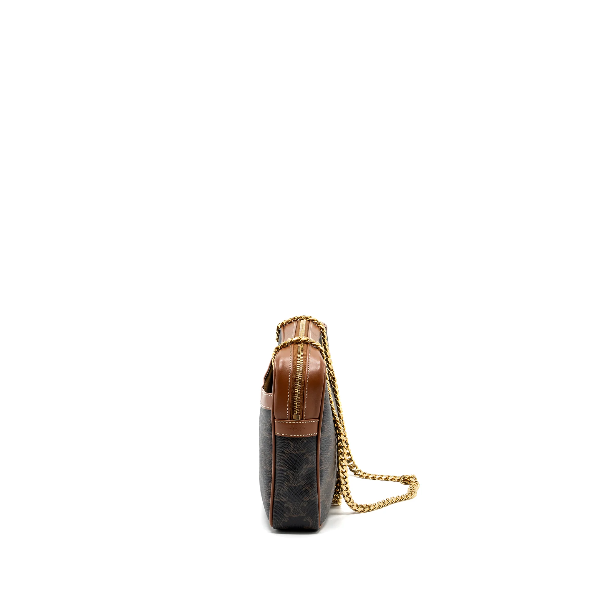 Celine patapans bag triomphe canvas/Leather brown GHW - Image 3