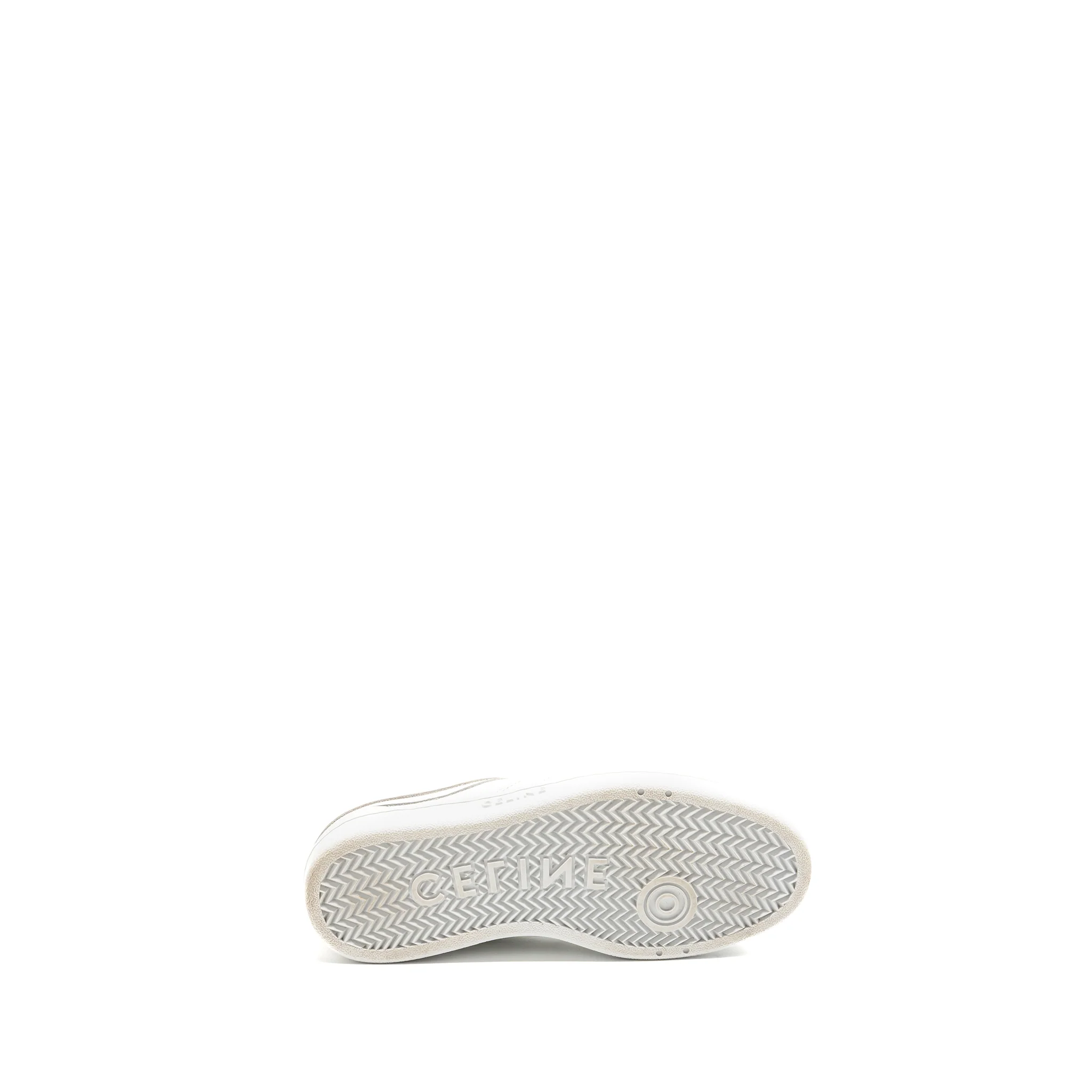Celine Size 38 trainer low lace-up sneaker calfskin white - Image 7