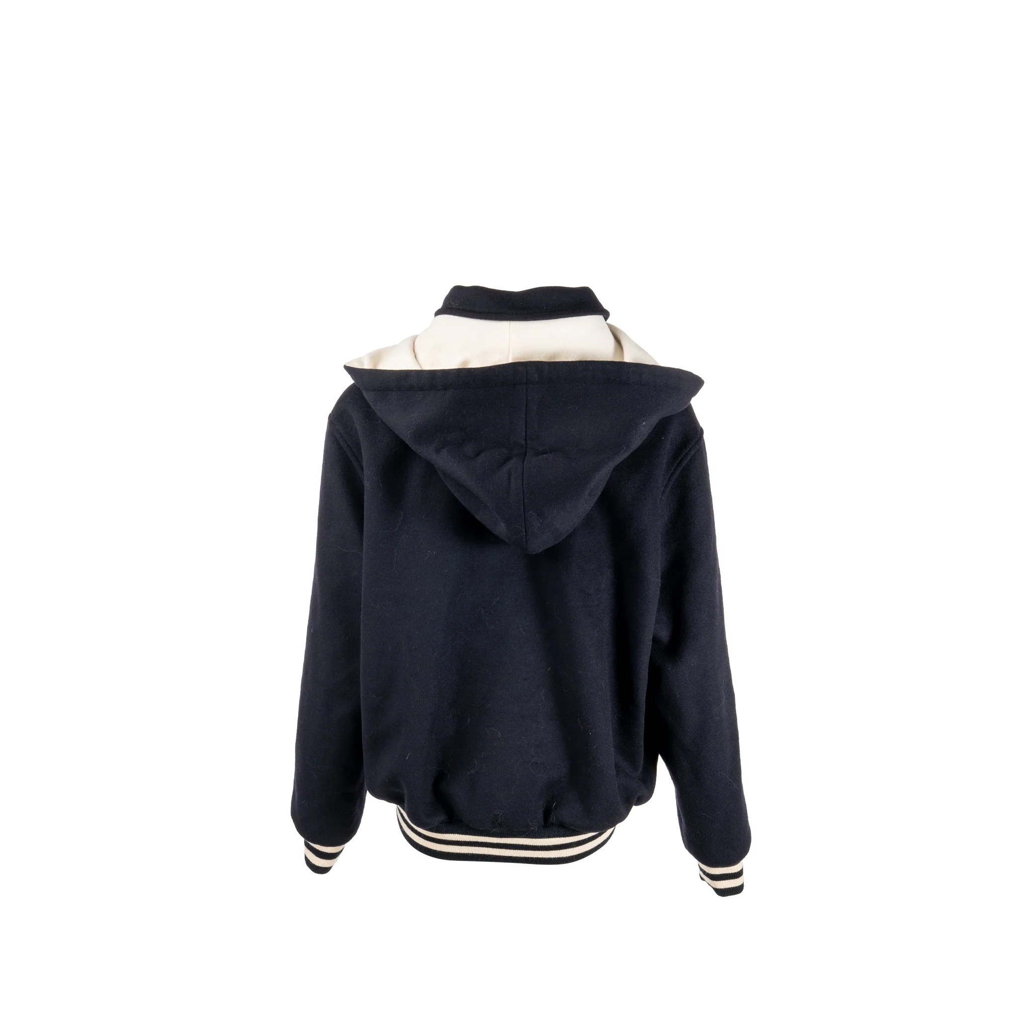 Celine Size 42 Stadium Hooded Jacket Cashmere Midnight Black SHW - Image 2