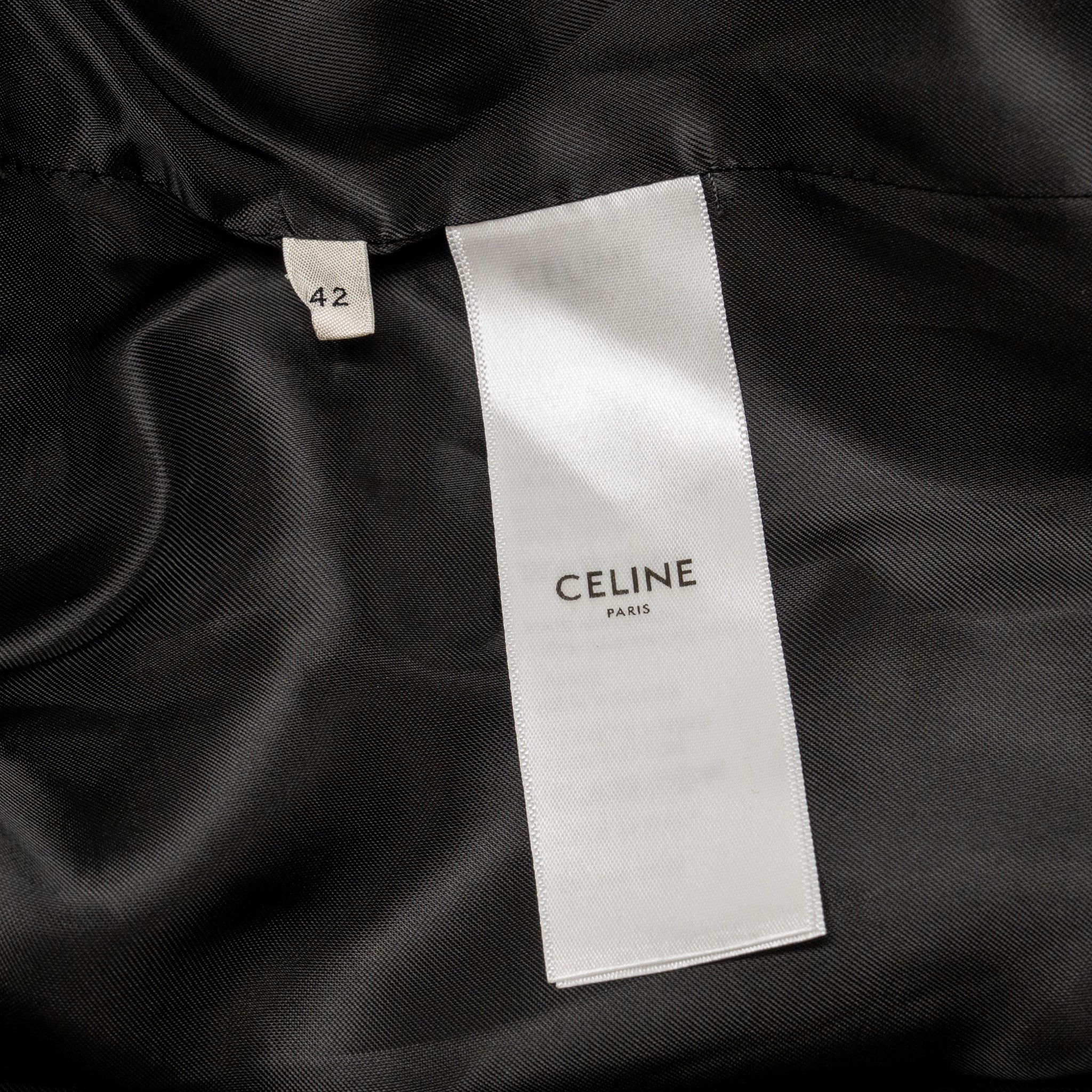 Celine Size 42 Stadium Hooded Jacket Cashmere Midnight Black SHW - Image 6