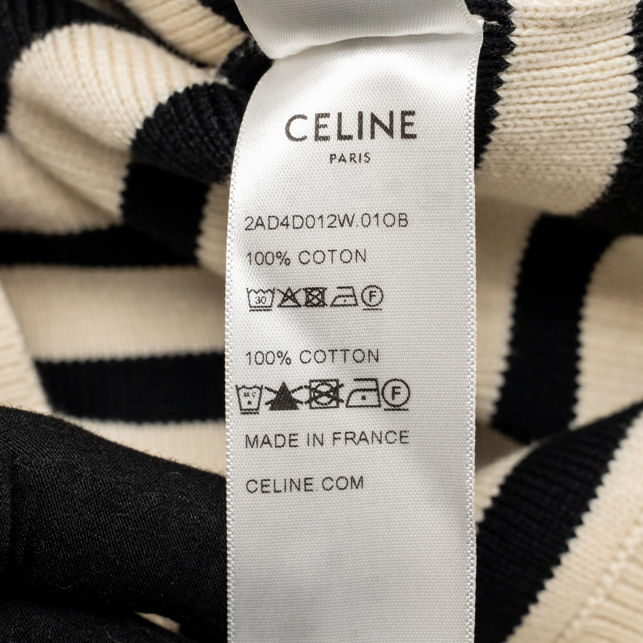 Celine Size L Crew Neck Mariniere Sweater Cotton Multicoloured - Image 7