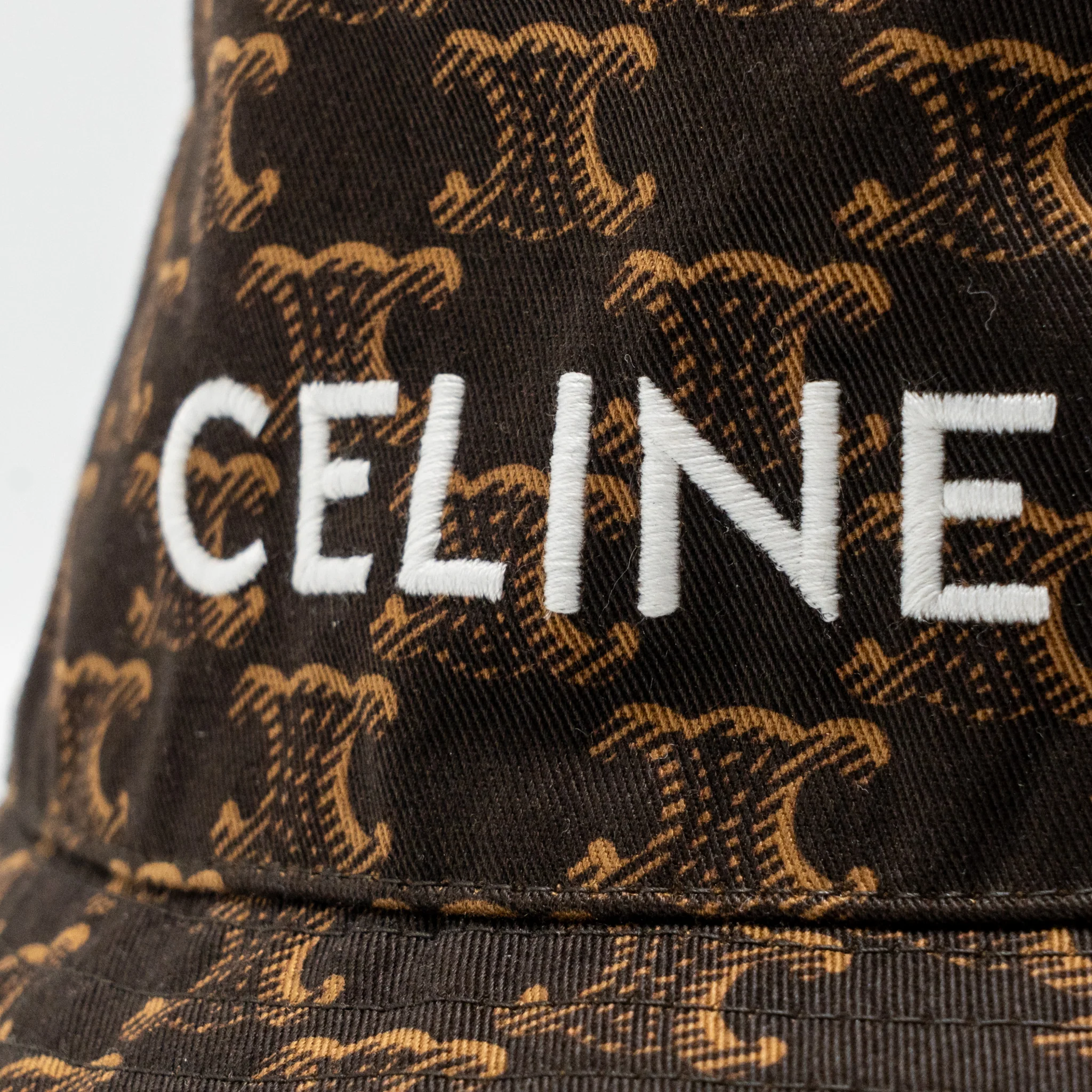 Celine Size M Triomphe Monogram Bucket Hat - Image 5