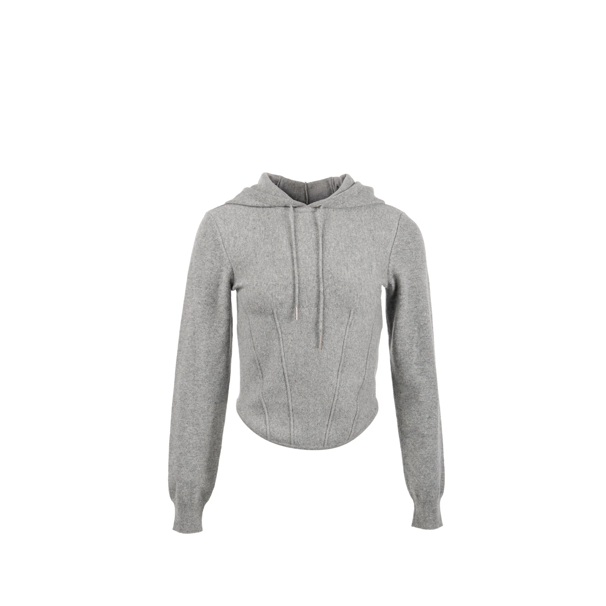 Celine Size S Cropped Hooded Sweater Cashmere Grey