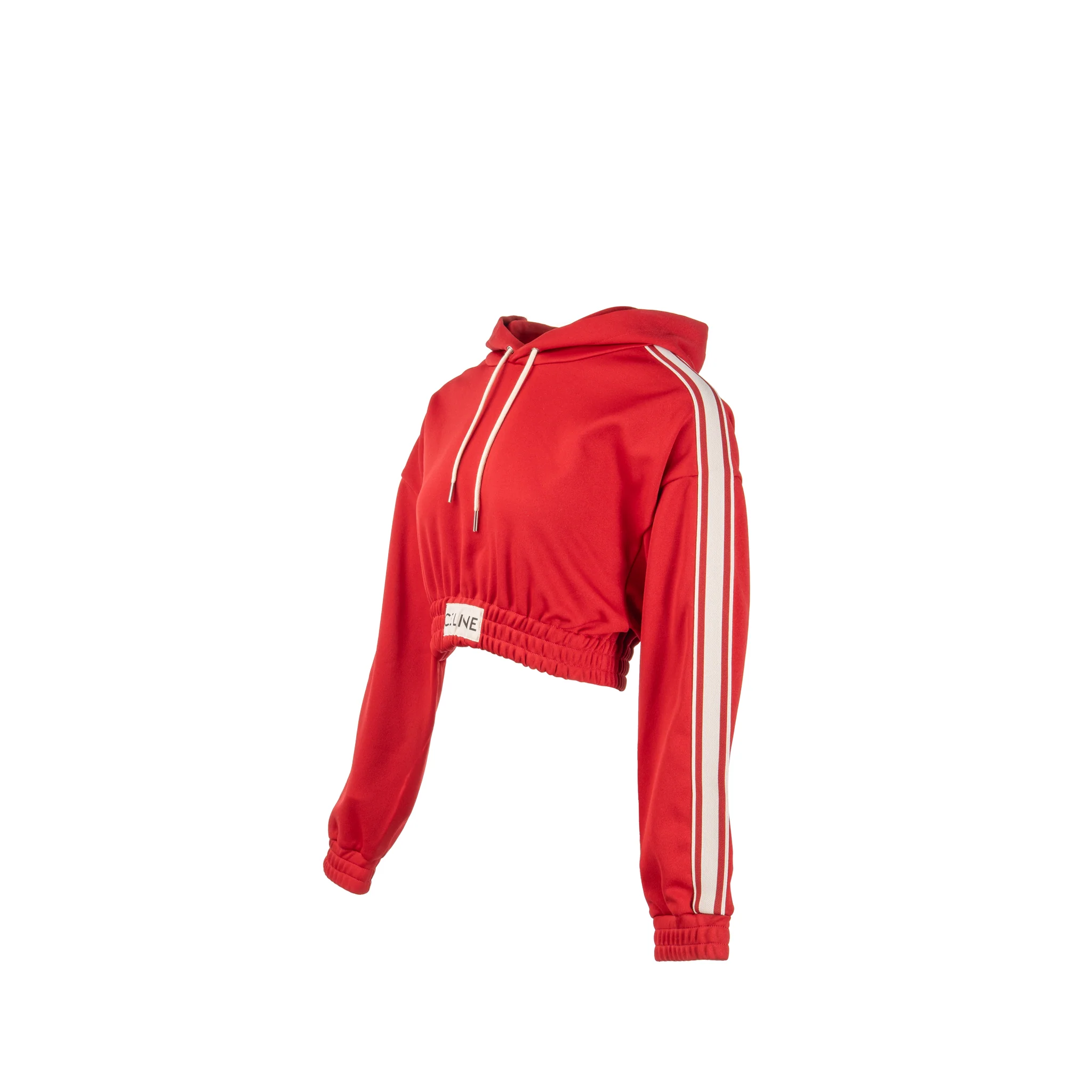 Celine Size S Cropped Hoodie Jersey Polyester Red / White - Image 2