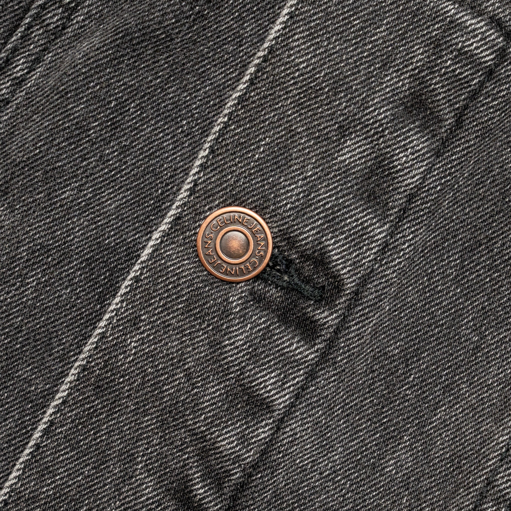 Celine Size S Hooded Trucker Denim Jacket Wash Denim Charcoal - Image 4