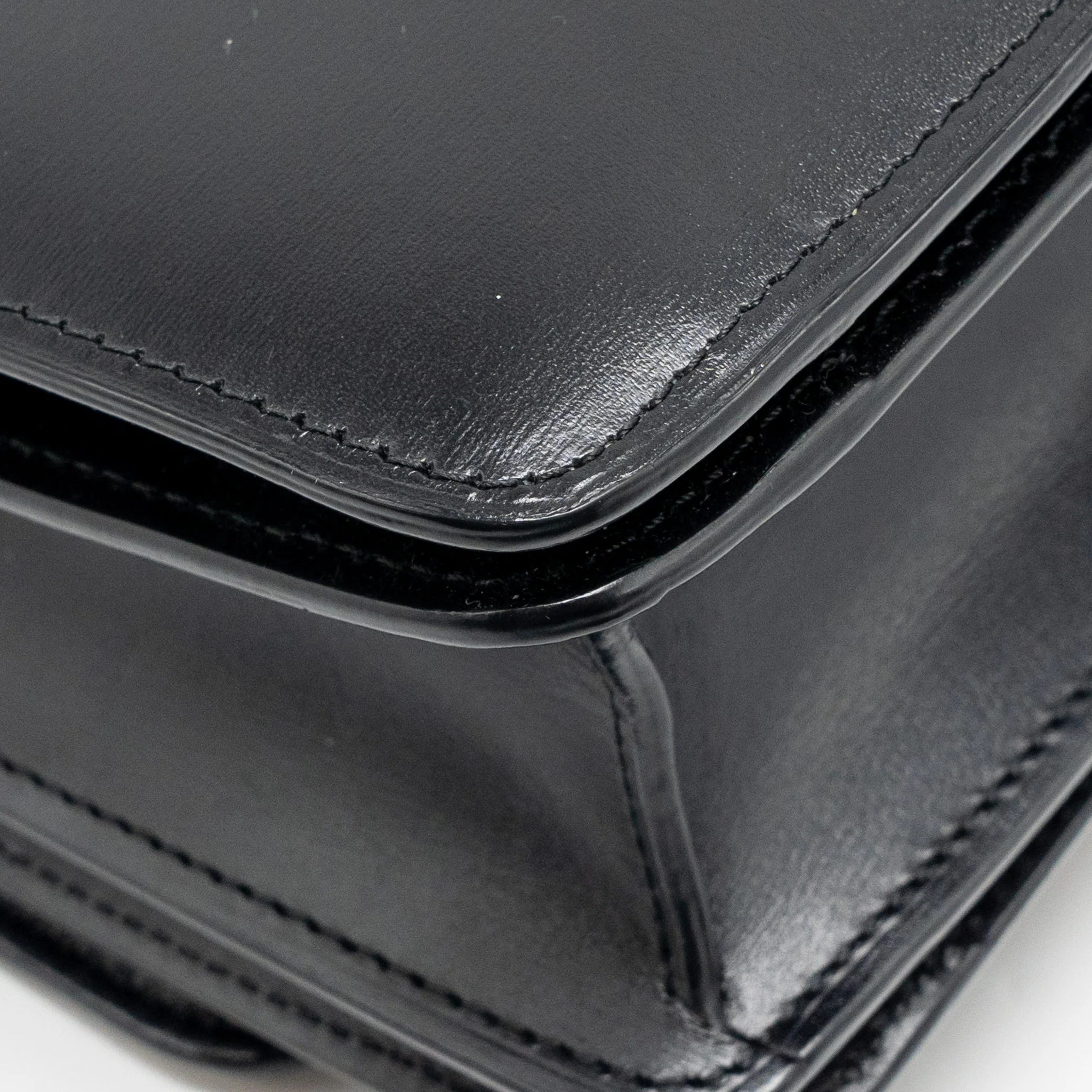 Celine Mini Classic Box Bag Calfskin Black GHW - Image 10