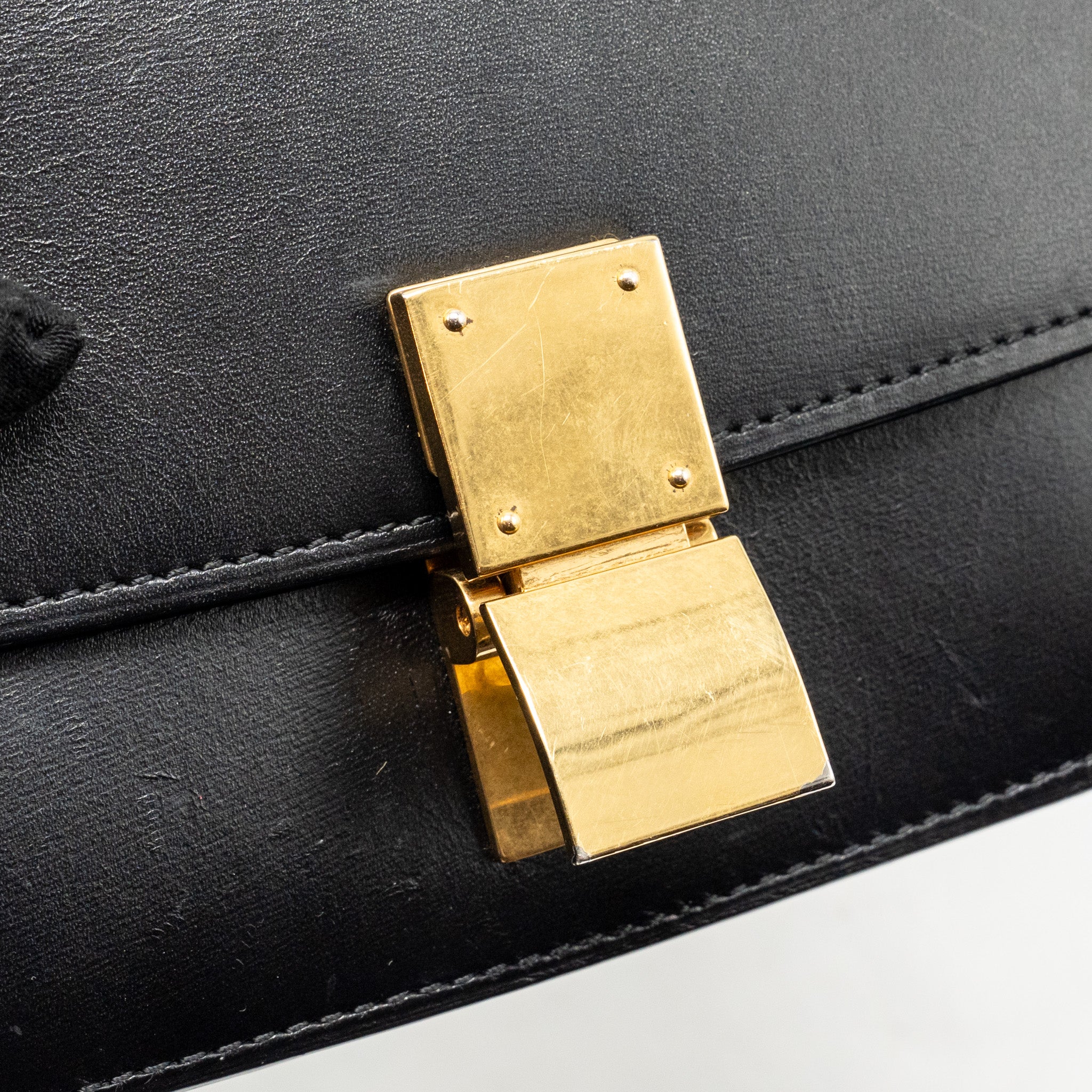 Celine Mini Classic Box Bag Calfskin Black GHW - Image 14
