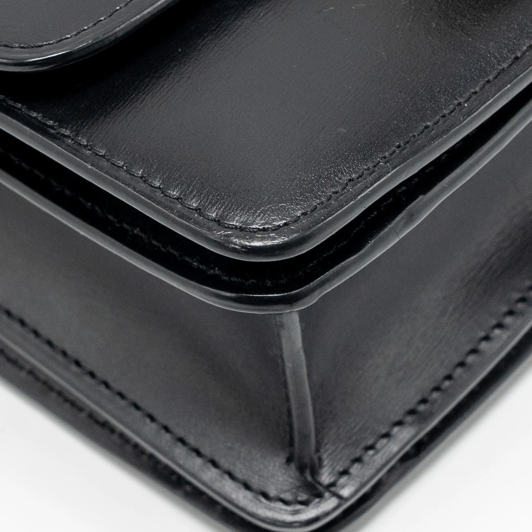 Celine Mini Classic Box Bag Calfskin Black GHW - Image 8