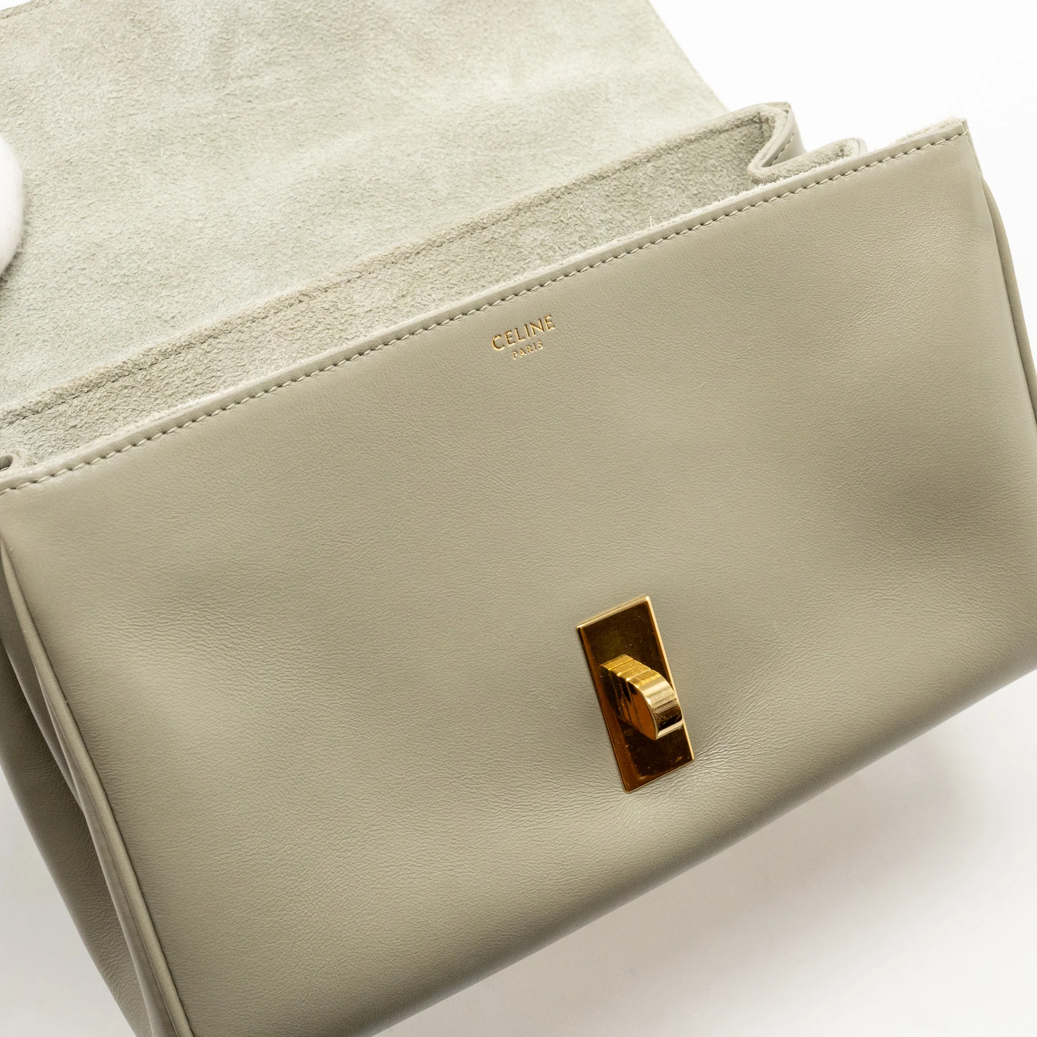 Celine Teen Soft 16 calfskin light olive green GHW - Image 14