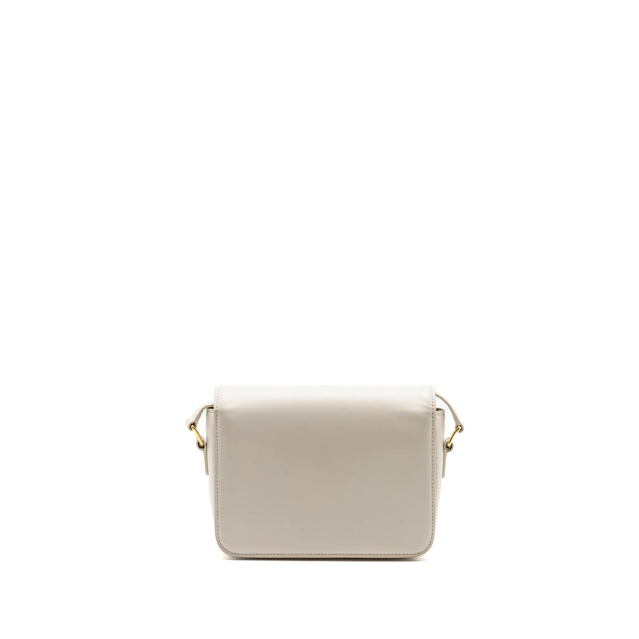 Celine teen Triomphe bag calfskin white ivory GHW - Image 2