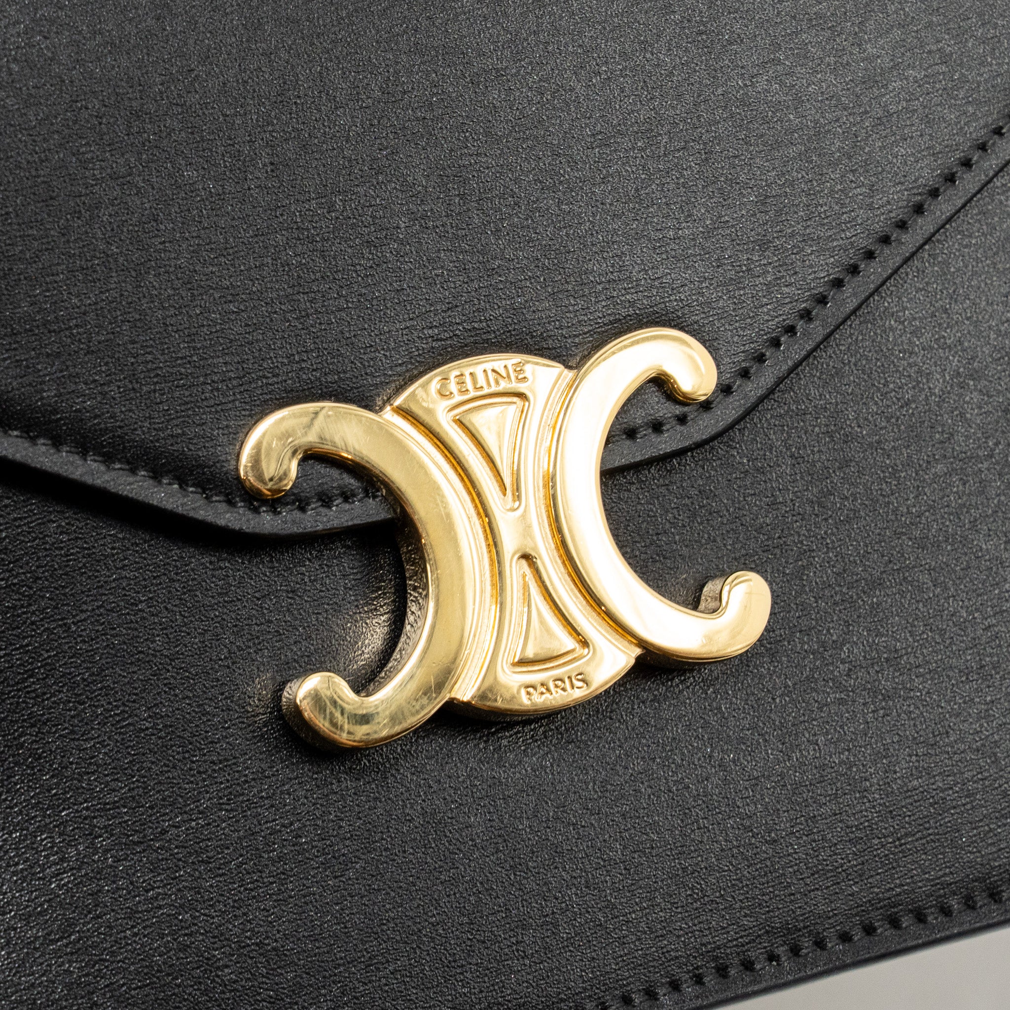 Celine Wallet on Chain Margo Shiny Calfskin Black GHW - Image 11
