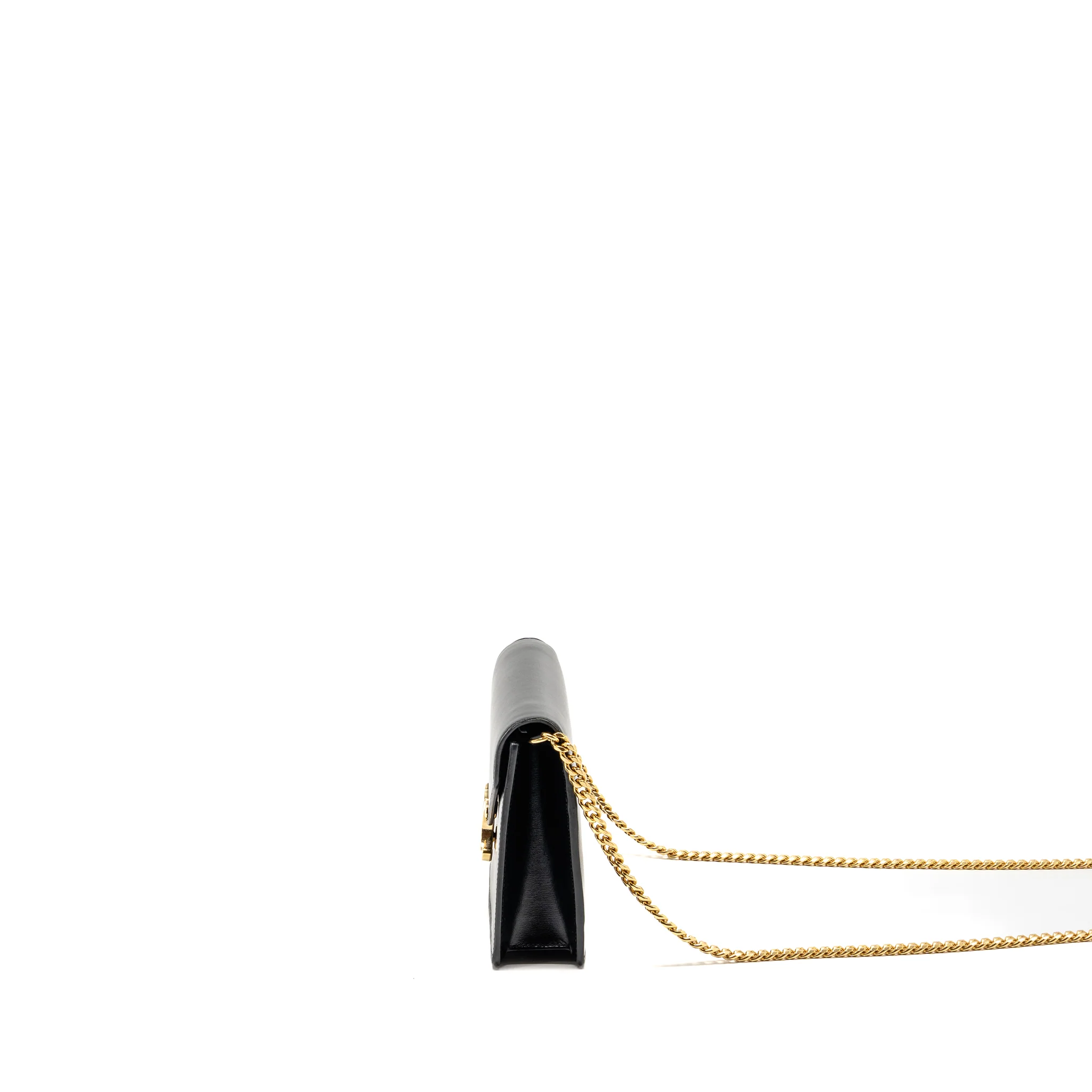 Celine Wallet on Chain Margo Shiny Calfskin Black GHW - Image 4