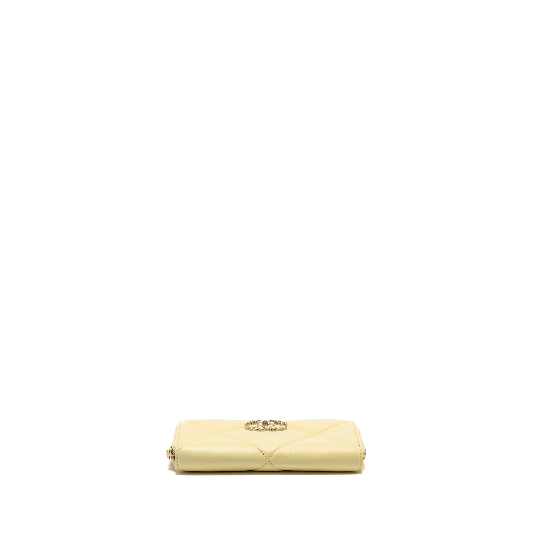 Chanel 19 long wallet lambskin yellow SHW (microchip) - Image 5