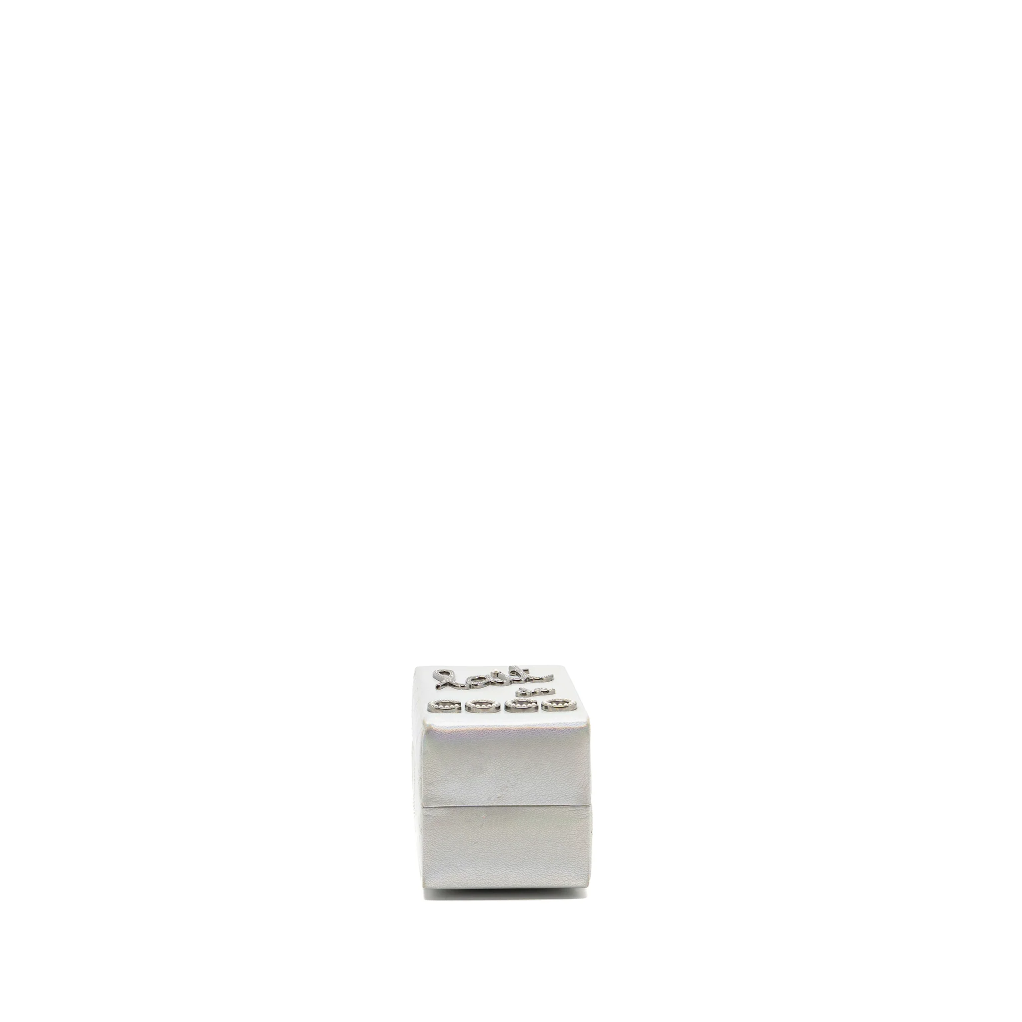 Chanel 14K limited edition runway lait de coco milk carton evening chain bag goatskin iridescent silver shiny ruthenium hardware - Image 6