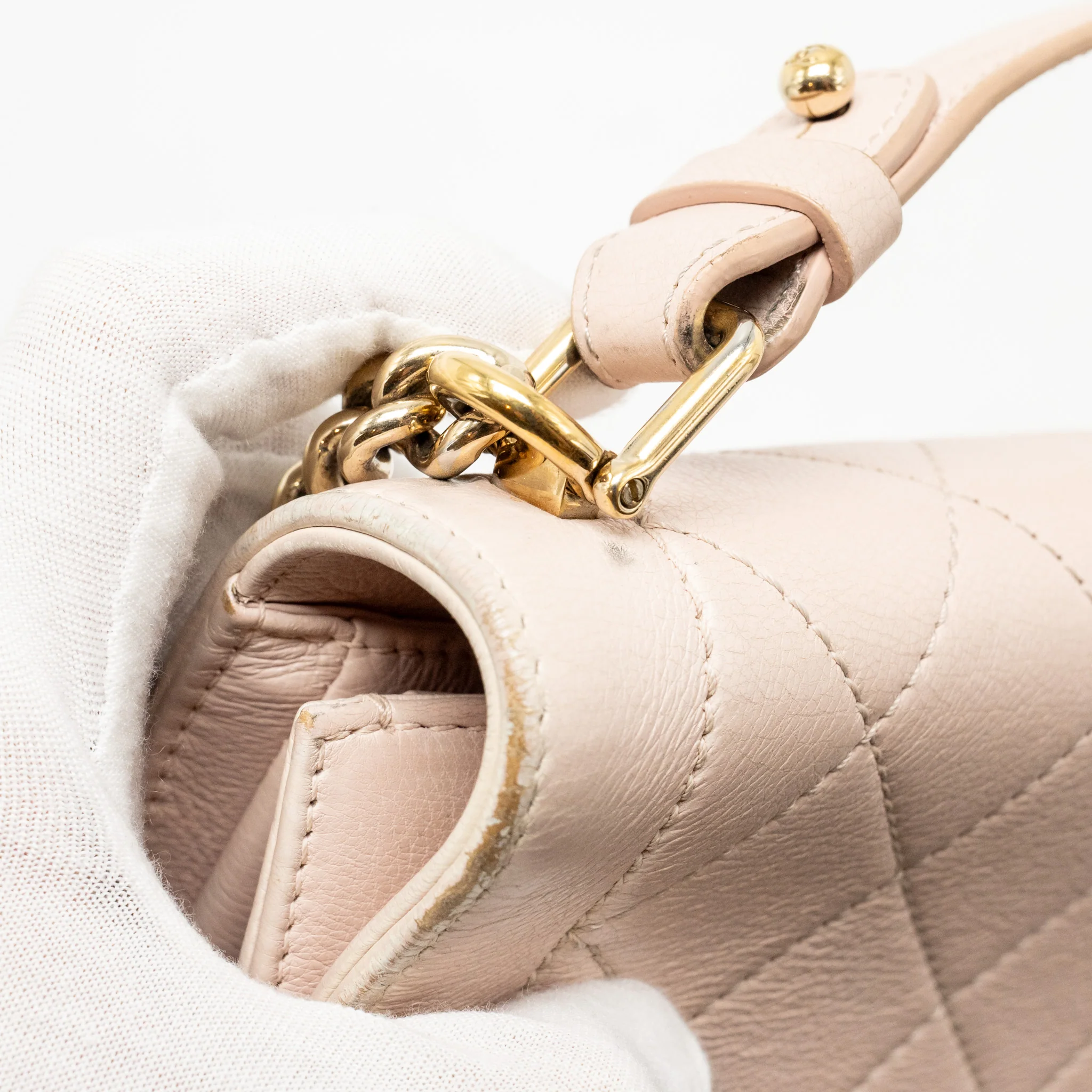Chanel 17C Click Label Shoulder Bag Calfskin Light Pink LGHW - Image 14