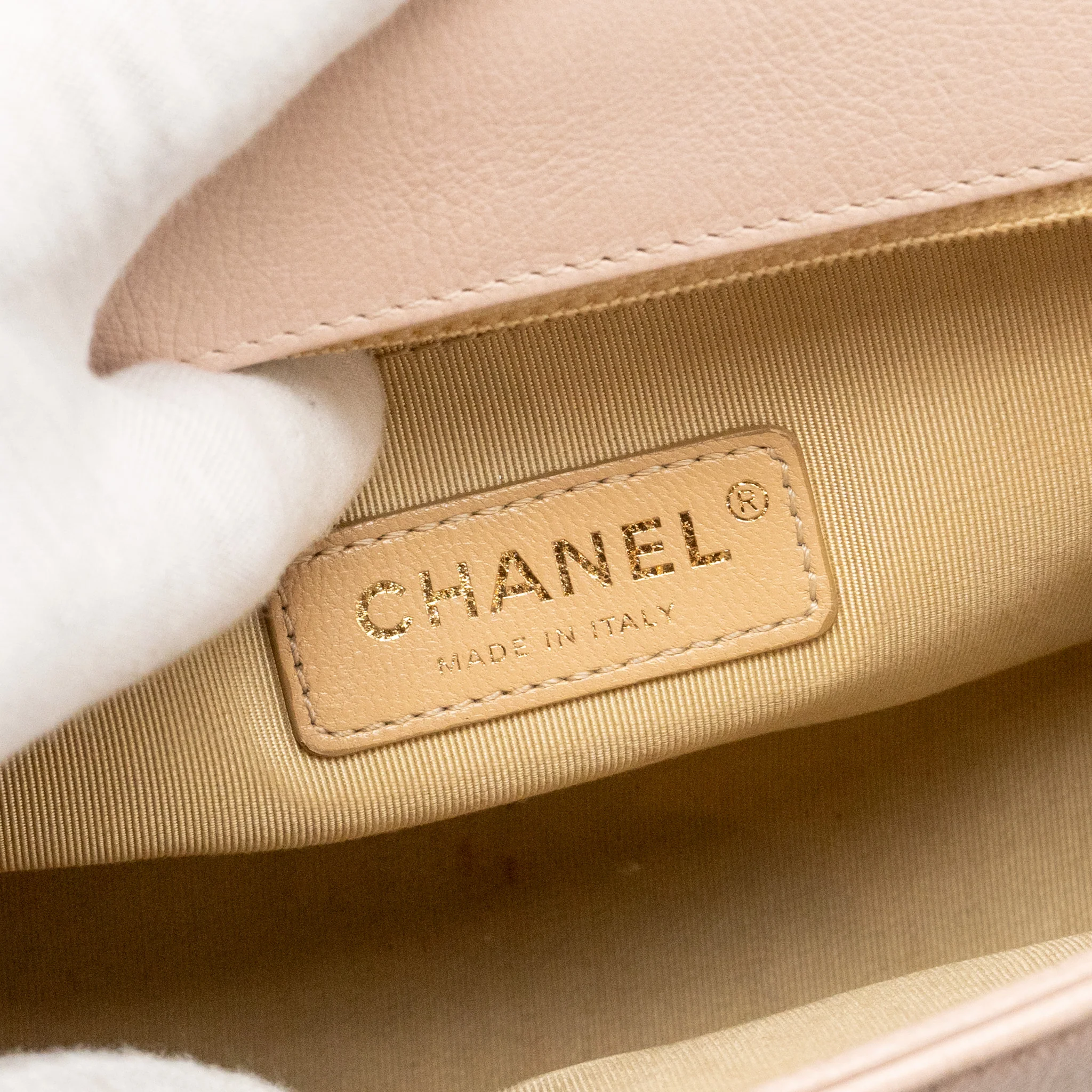 Chanel 17C Click Label Shoulder Bag Calfskin Light Pink LGHW - Image 19