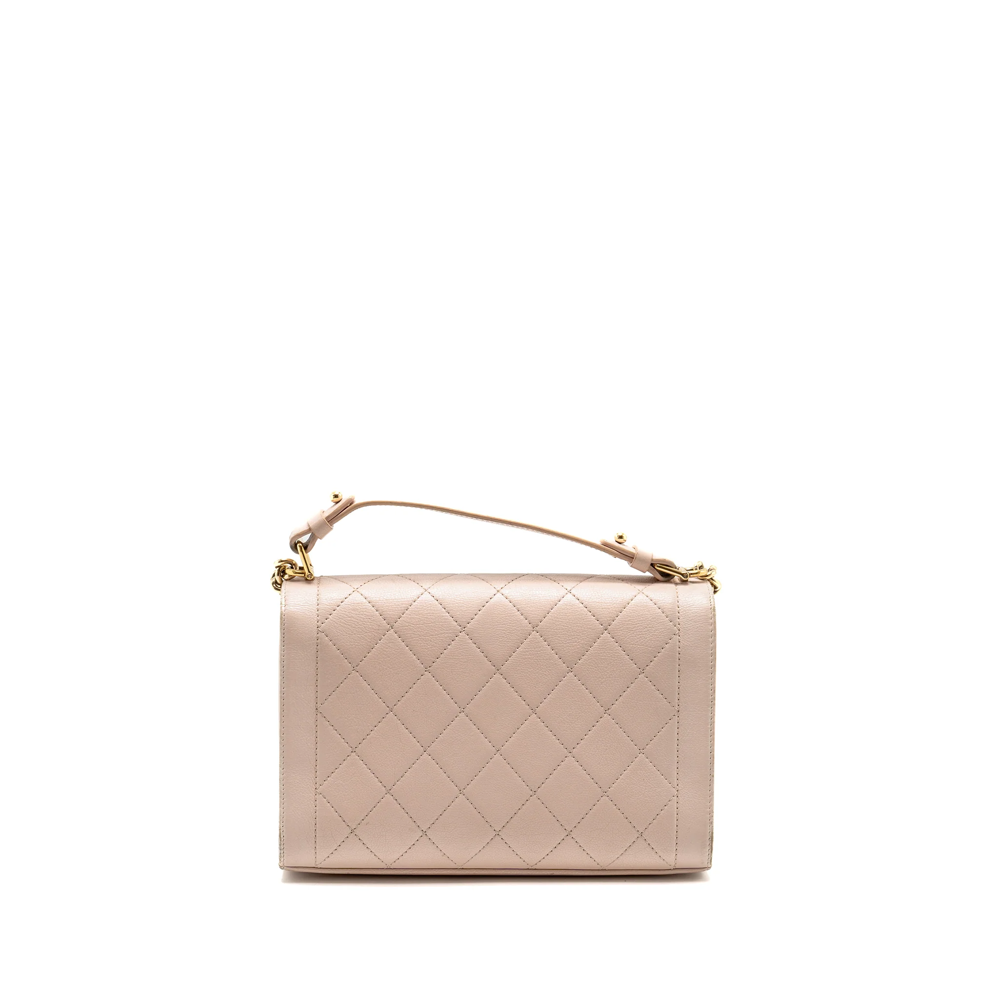 Chanel 17C Click Label Shoulder Bag Calfskin Light Pink LGHW - Image 2