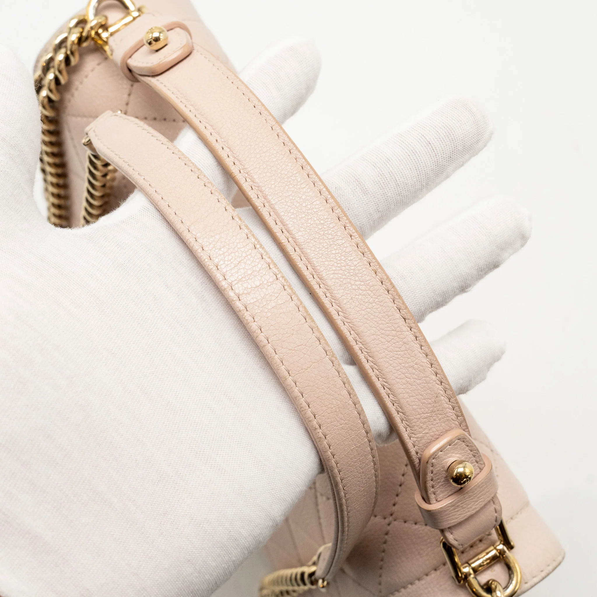 Chanel 17C Click Label Shoulder Bag Calfskin Light Pink LGHW - Image 21
