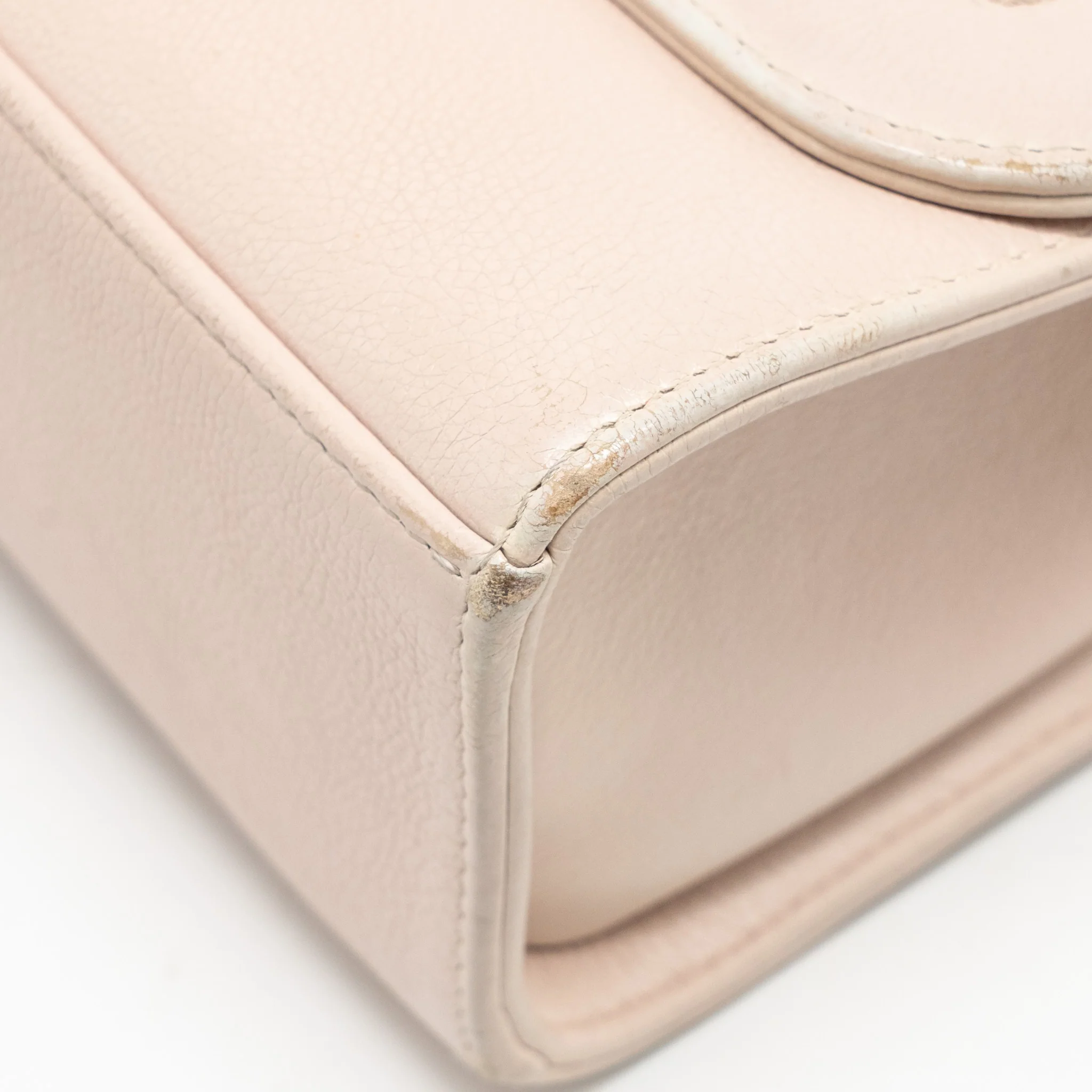 Chanel 17C Click Label Shoulder Bag Calfskin Light Pink LGHW - Image 8