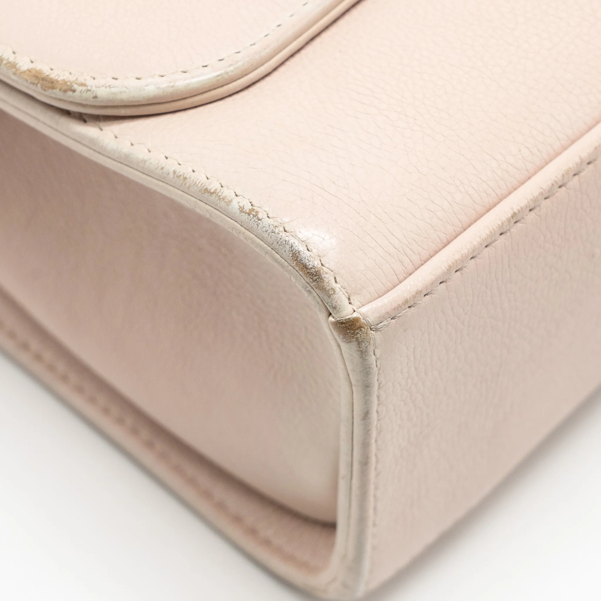 Chanel 17C Click Label Shoulder Bag Calfskin Light Pink LGHW - Image 9