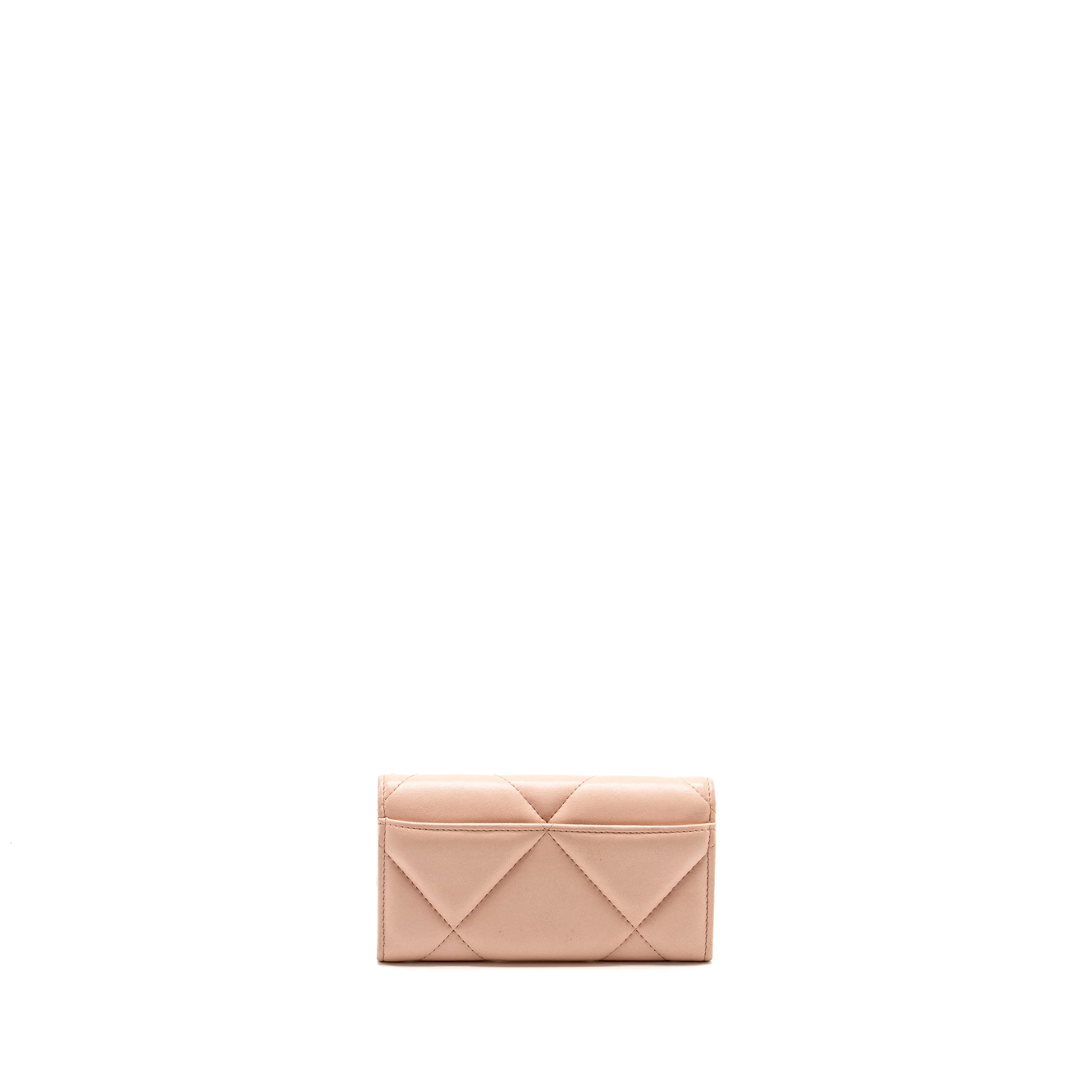 Chanel 19 Long Flap Wallet Lambskin Pink GHW (Microchip) - Image 2