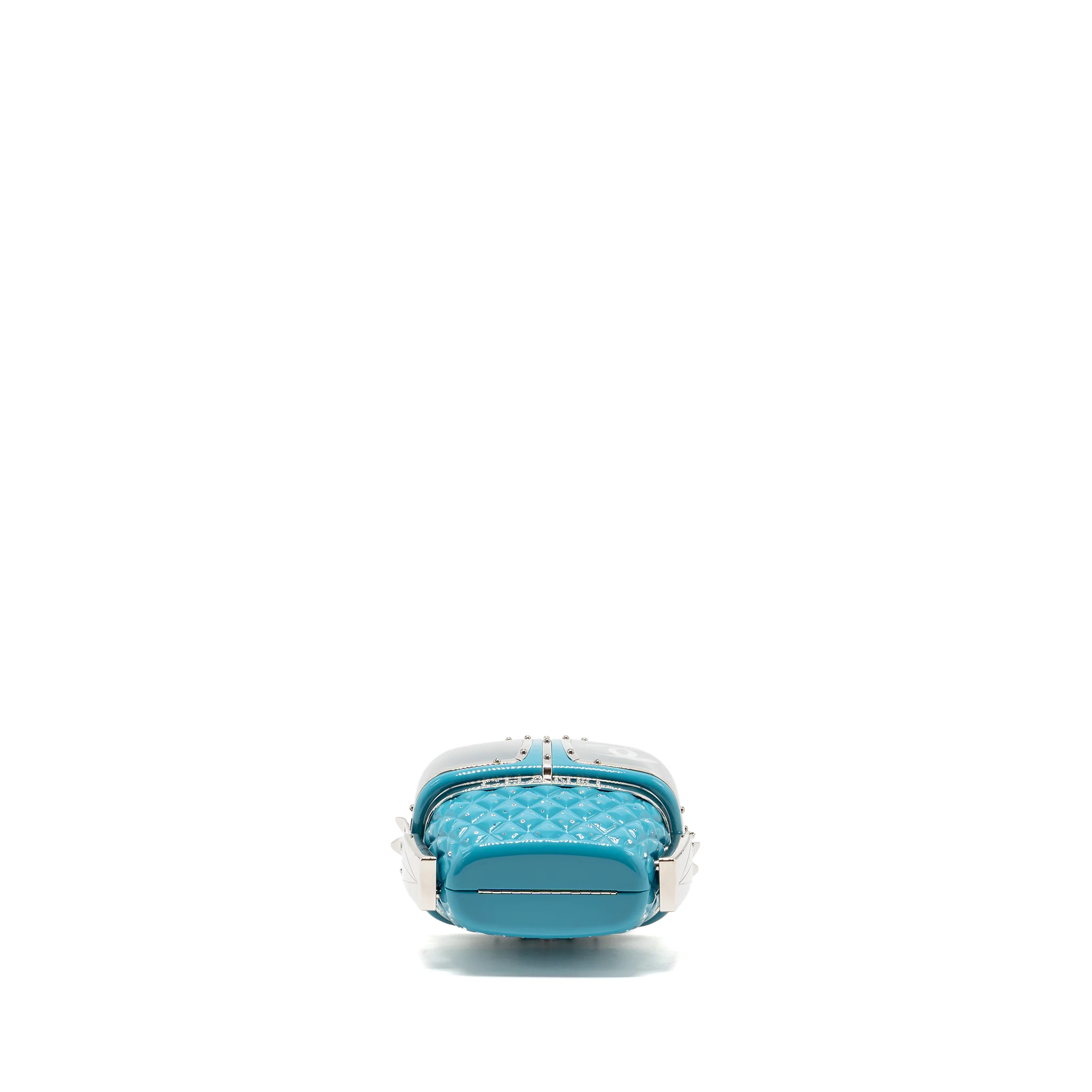 Chanel 19K Minaudiere limited snow gondola clutch evening bag acrylic plastic blue SHW - Image 6