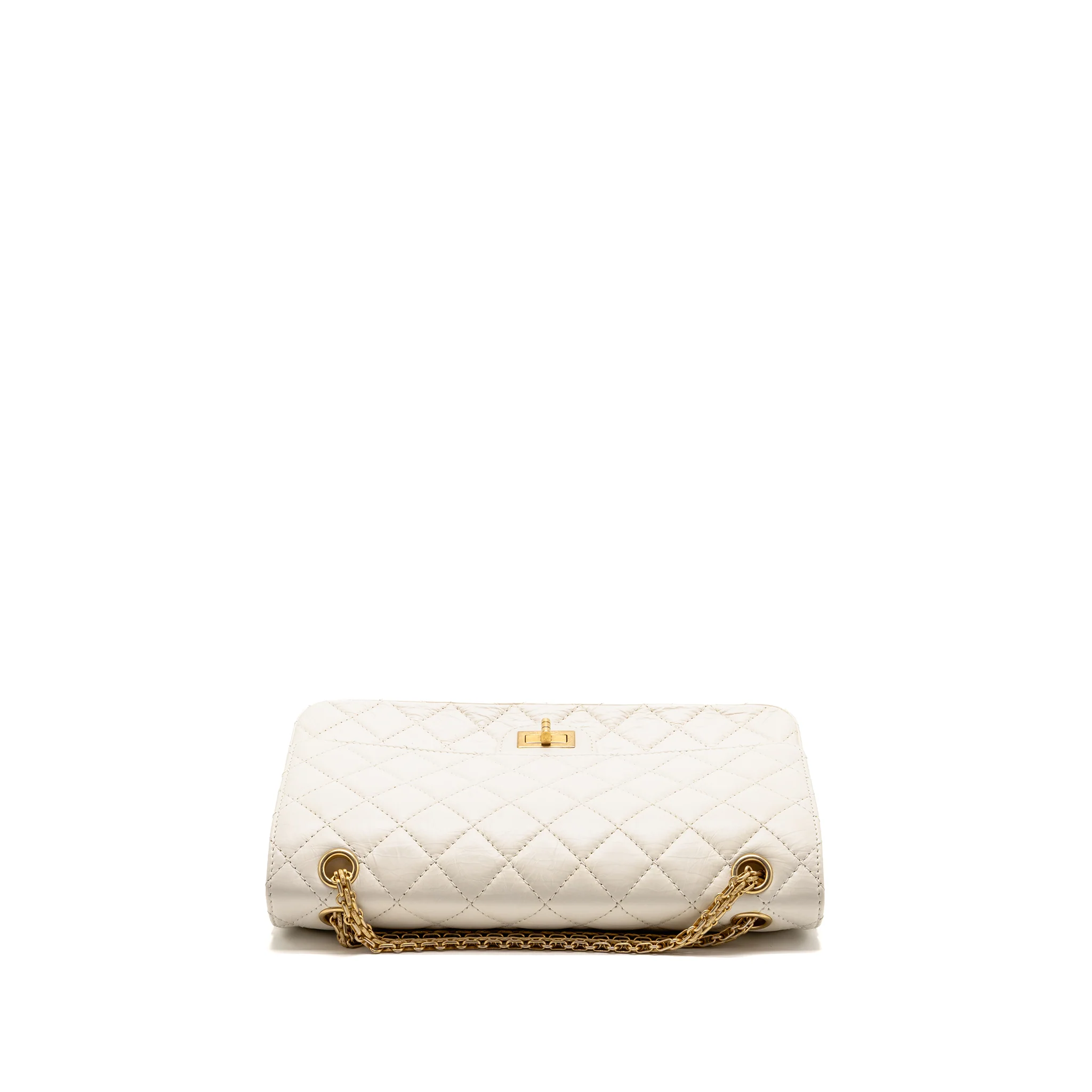 Chanel 2.55 226 reissue double flap bag aged calfskin white GHW - Image 5