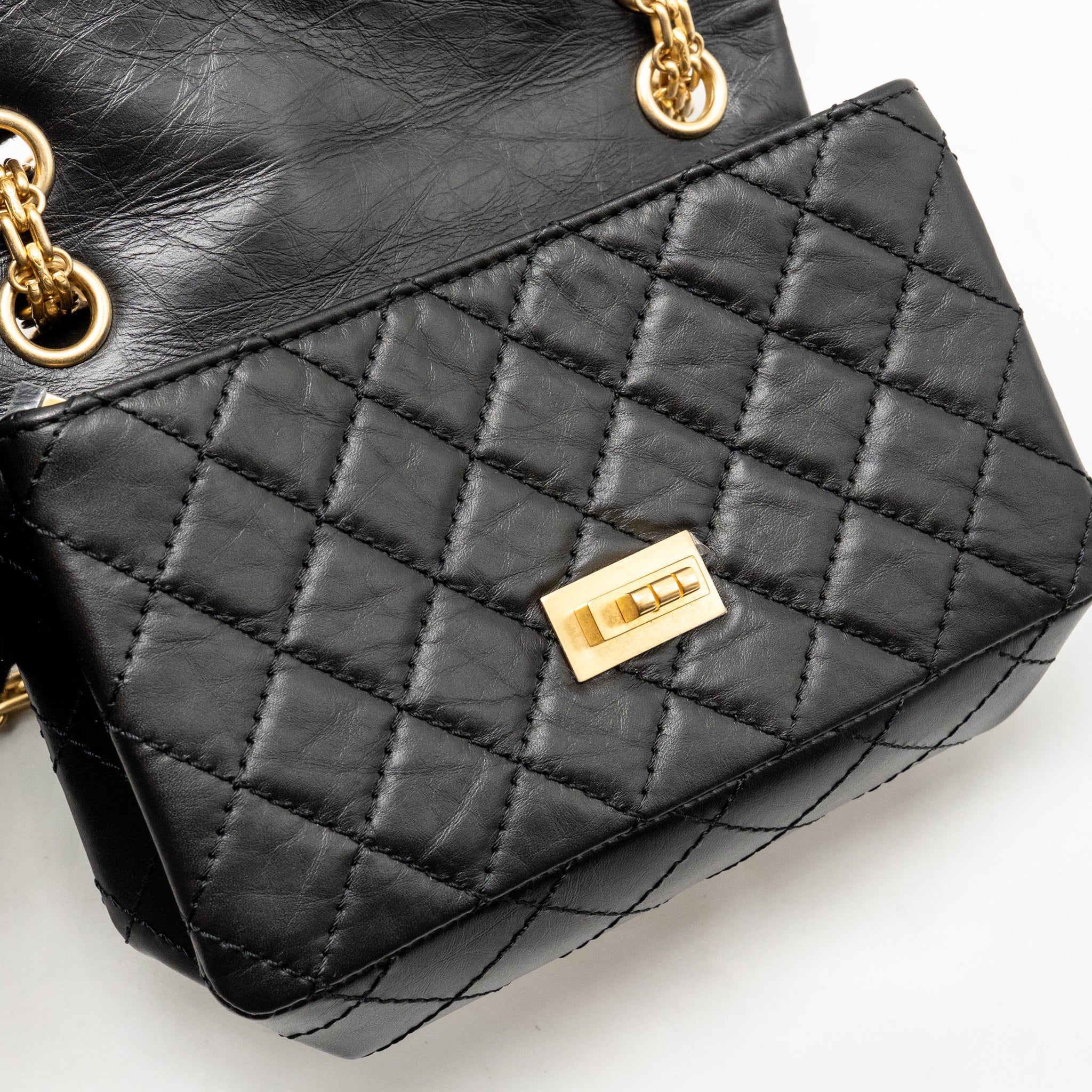 Chanel Mini 2.55 Reissue Aged Calfskin Black GHW (Microchip) - Image 14