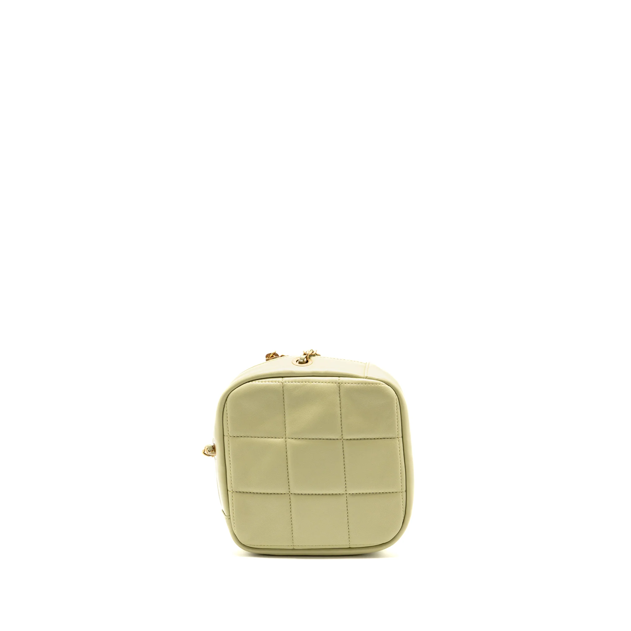 Chanel 20a Diamond Shape Crossbody Bag Quilted Lambskin Light Green GHW - Image 2