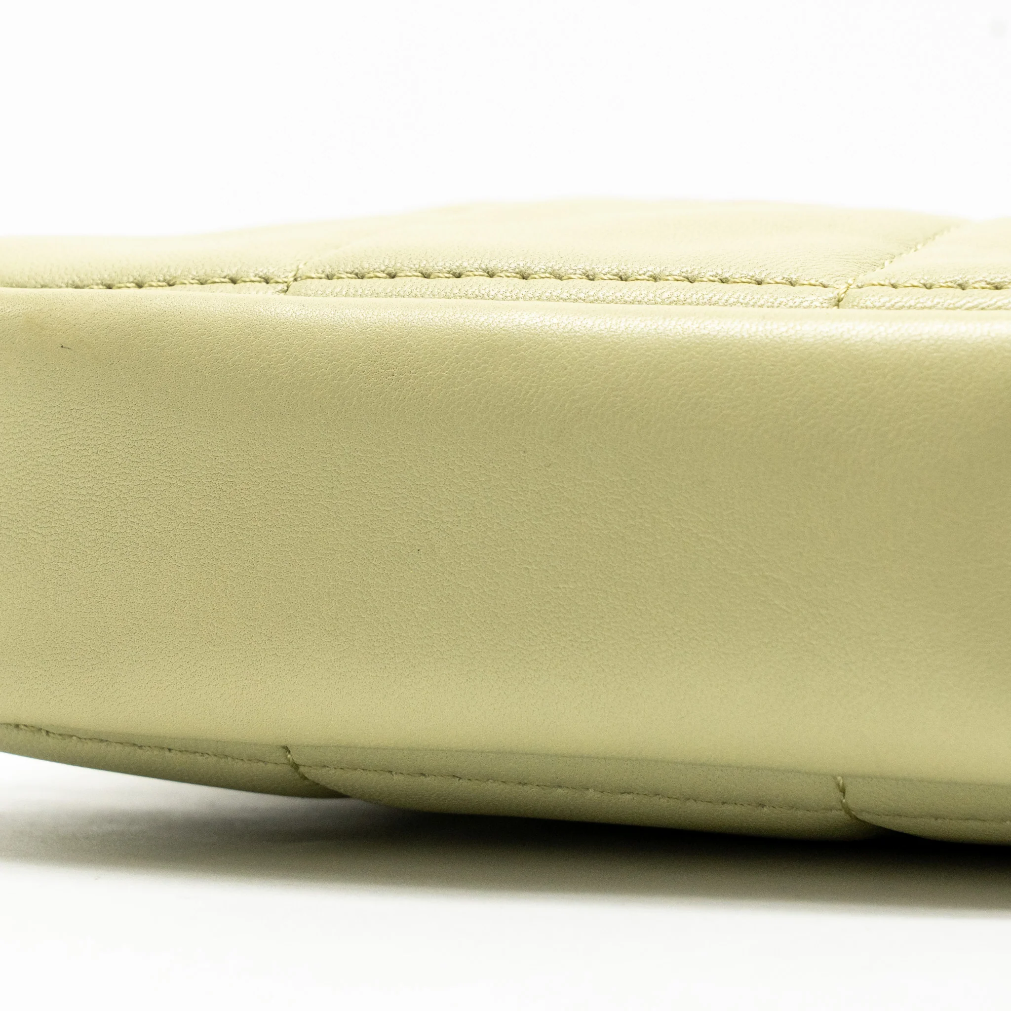 Chanel 20a Diamond Shape Crossbody Bag Quilted Lambskin Light Green GHW - Image 7