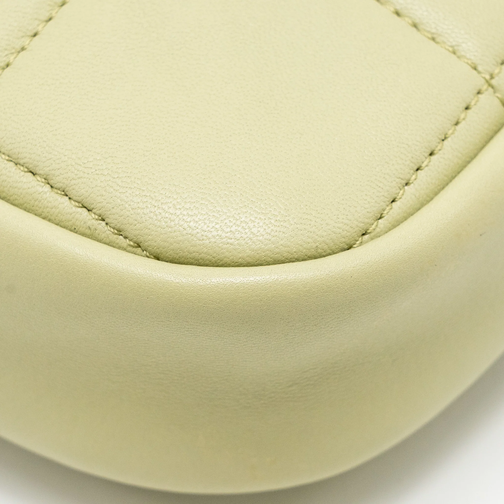 Chanel 20a Diamond Shape Crossbody Bag Quilted Lambskin Light Green GHW - Image 8