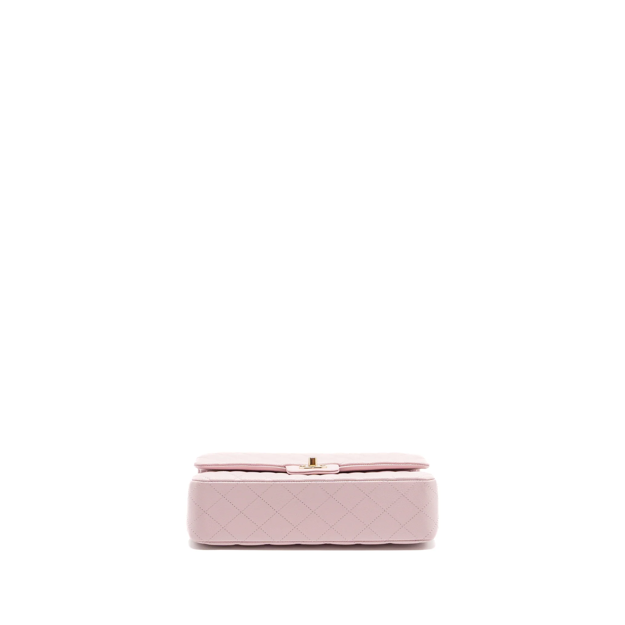 Chanel 21S medium classic double flap bag caviar light pink LGWH - Image 5