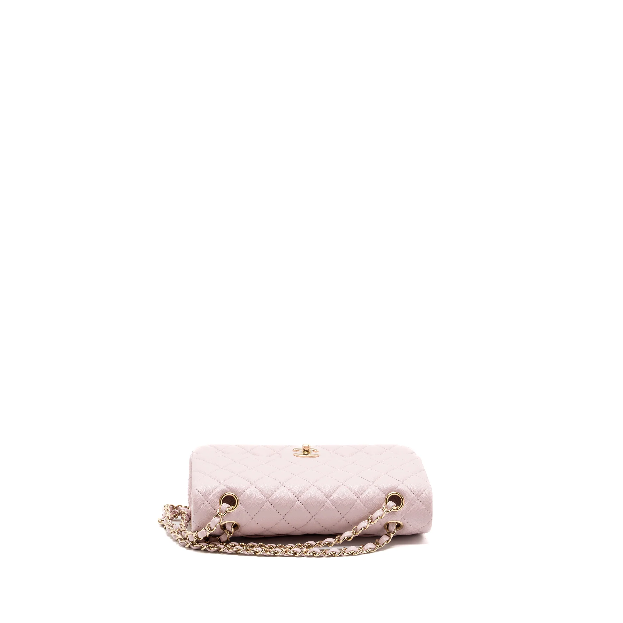 Chanel 21S medium classic double flap bag caviar light pink LGWH - Image 6