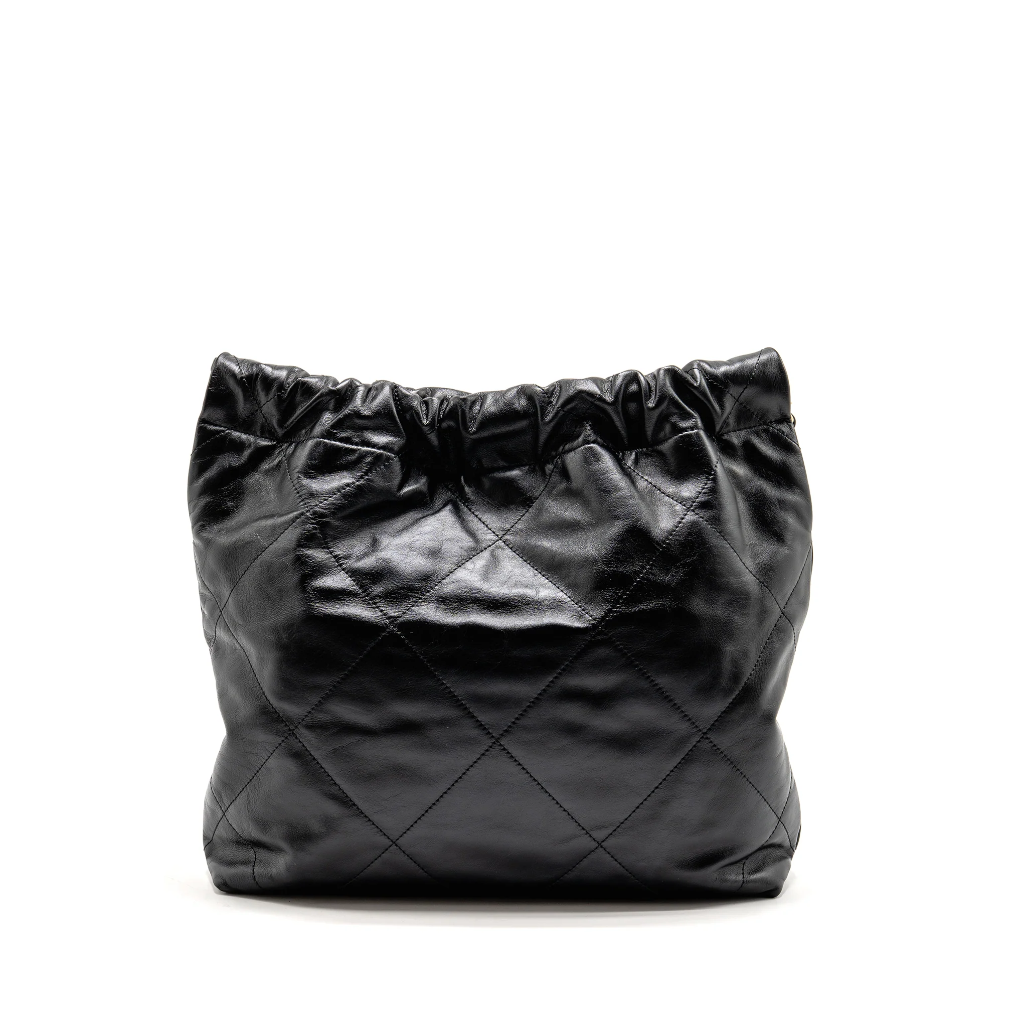 Chanel Small 22 Bag Shiny Calfskin Black GHW (Microchip) - Image 2