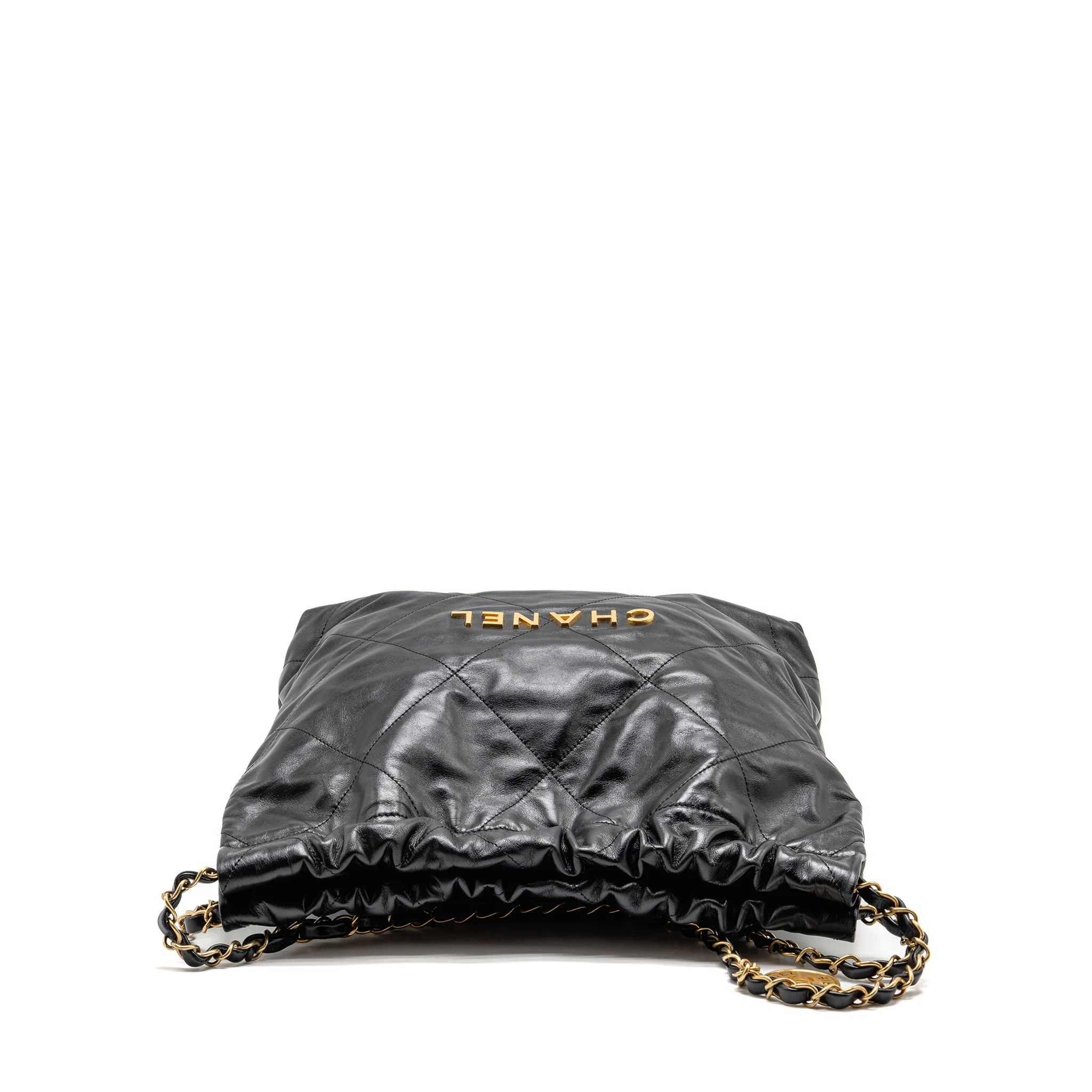 Chanel Small 22 Bag Shiny Calfskin Black GHW (Microchip) - Image 5
