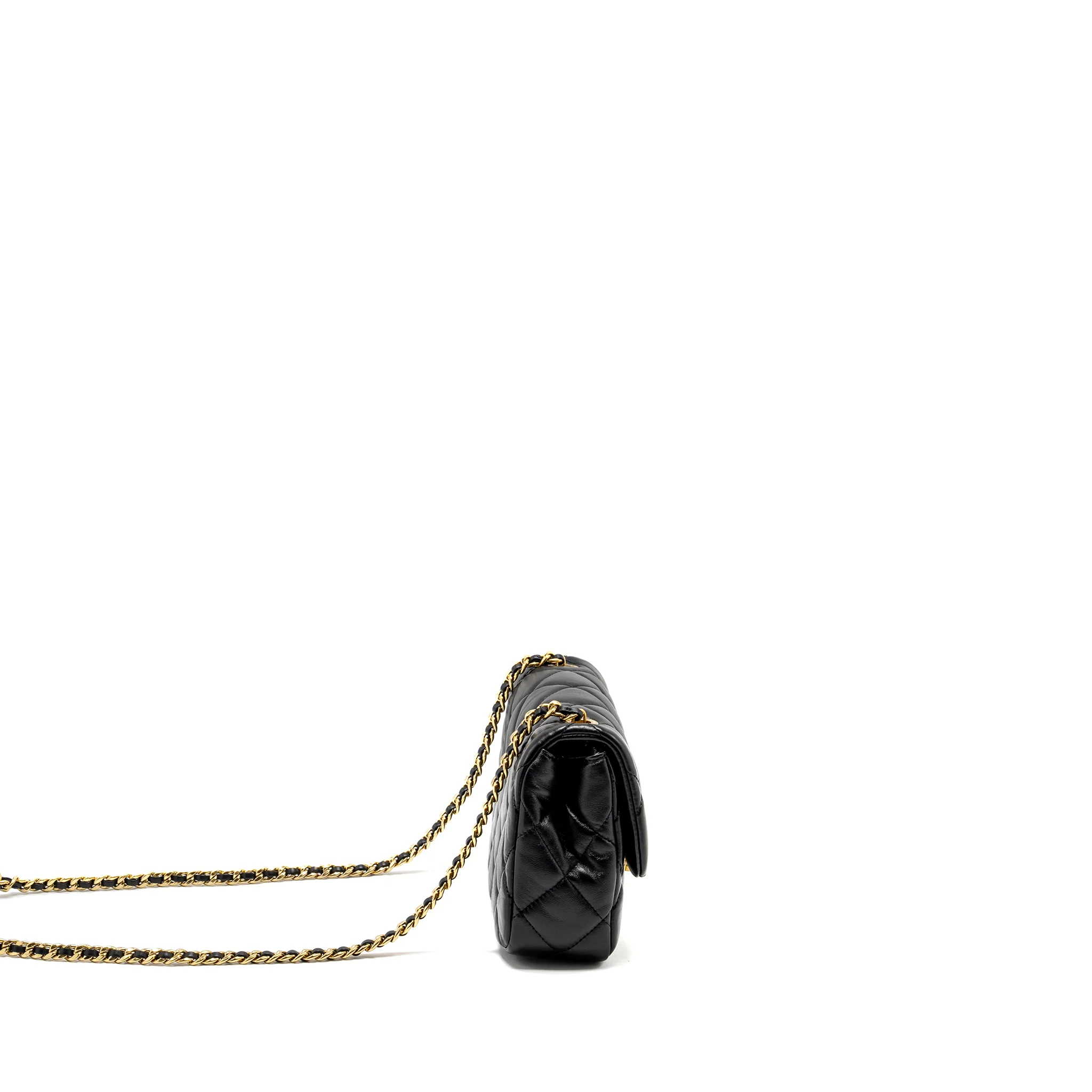 Chanel 22B Mini FlapBag Lambskin Black GHW (Microchip) - Image 3